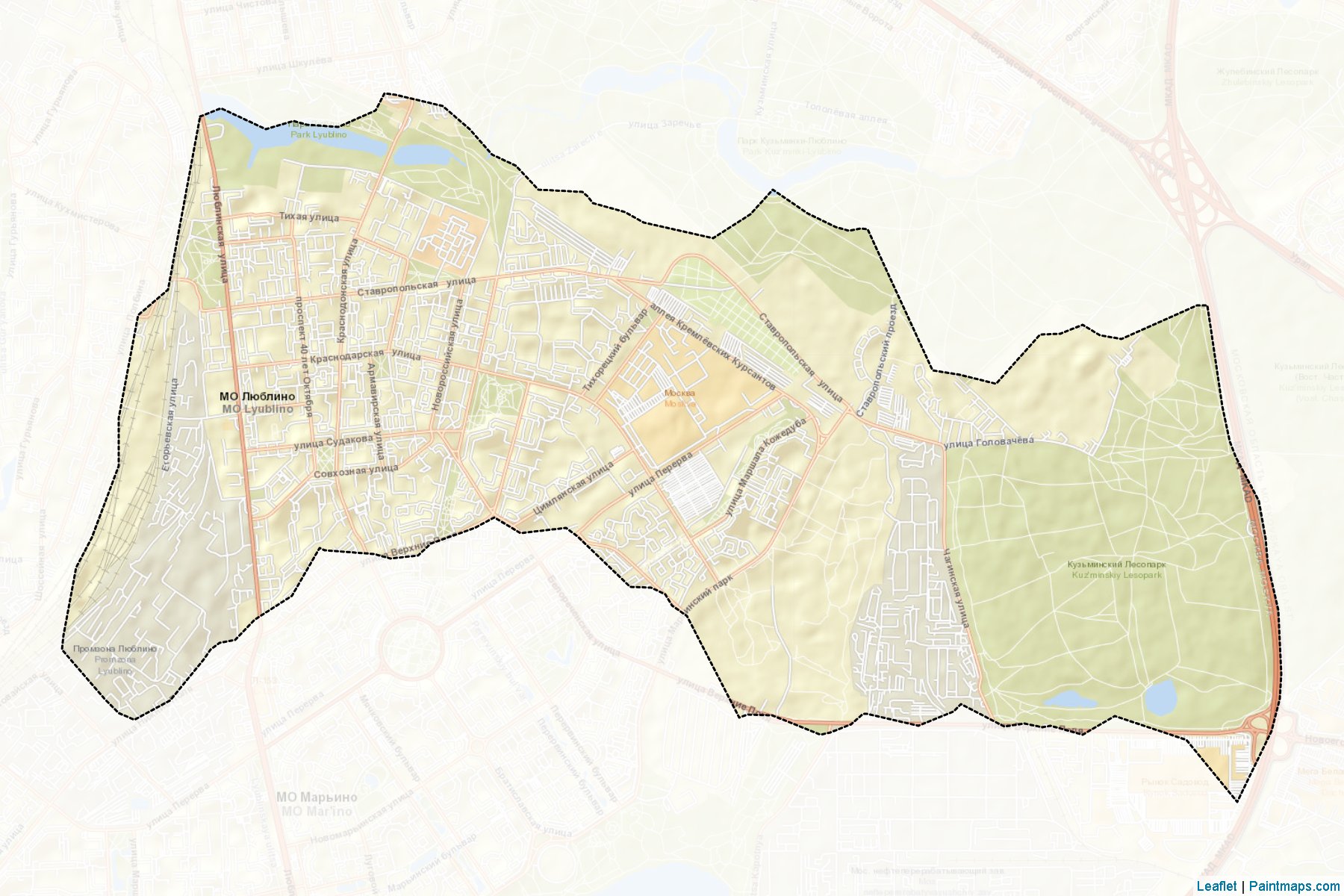 Ljublino (Moscow City) Map Cropping Samples-2