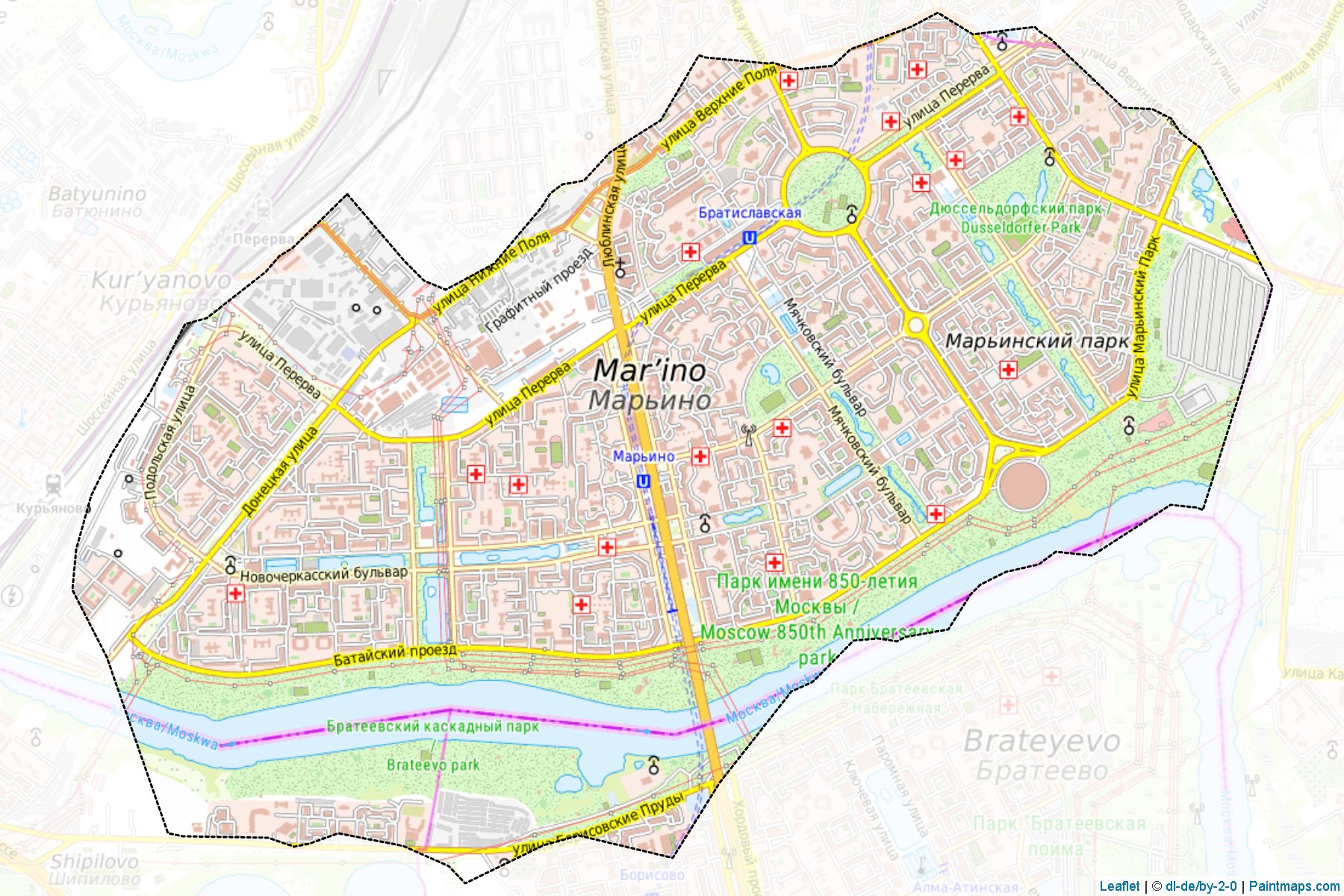 Mar'ino (Moscow City) Map Cropping Samples-1