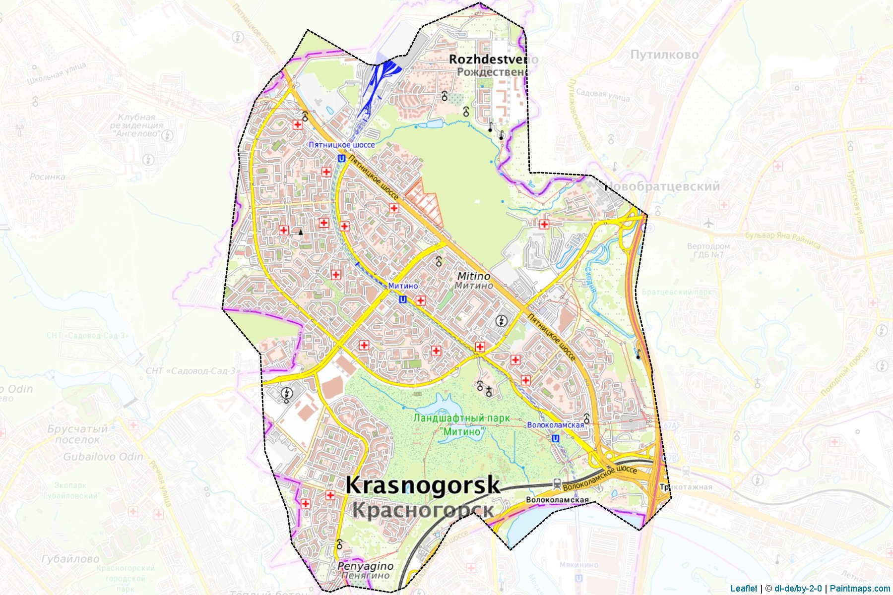 Muestras de recorte de mapas Mitino (Moscow)-1