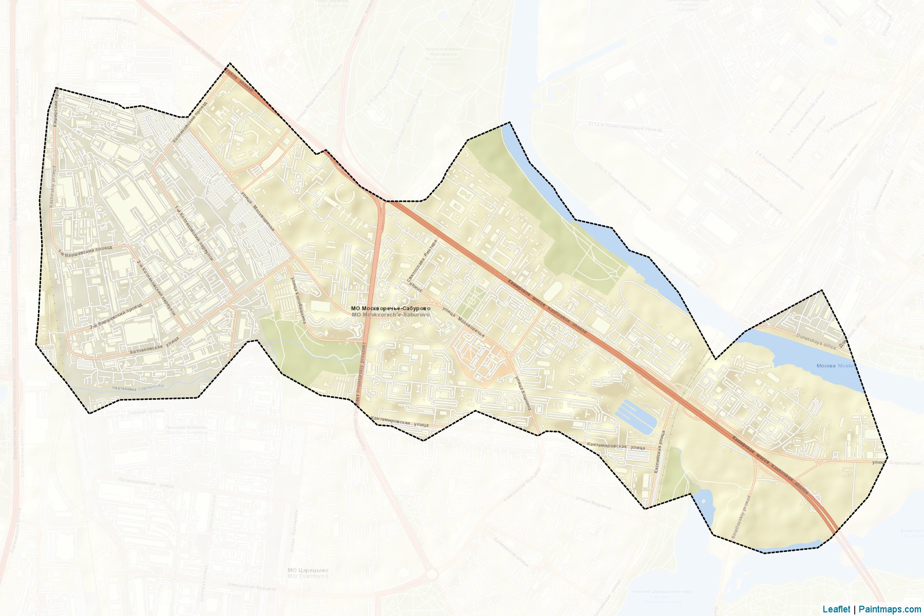 Muestras de recorte de mapas Moskvorech'e-Saburovo (Moscow)-2