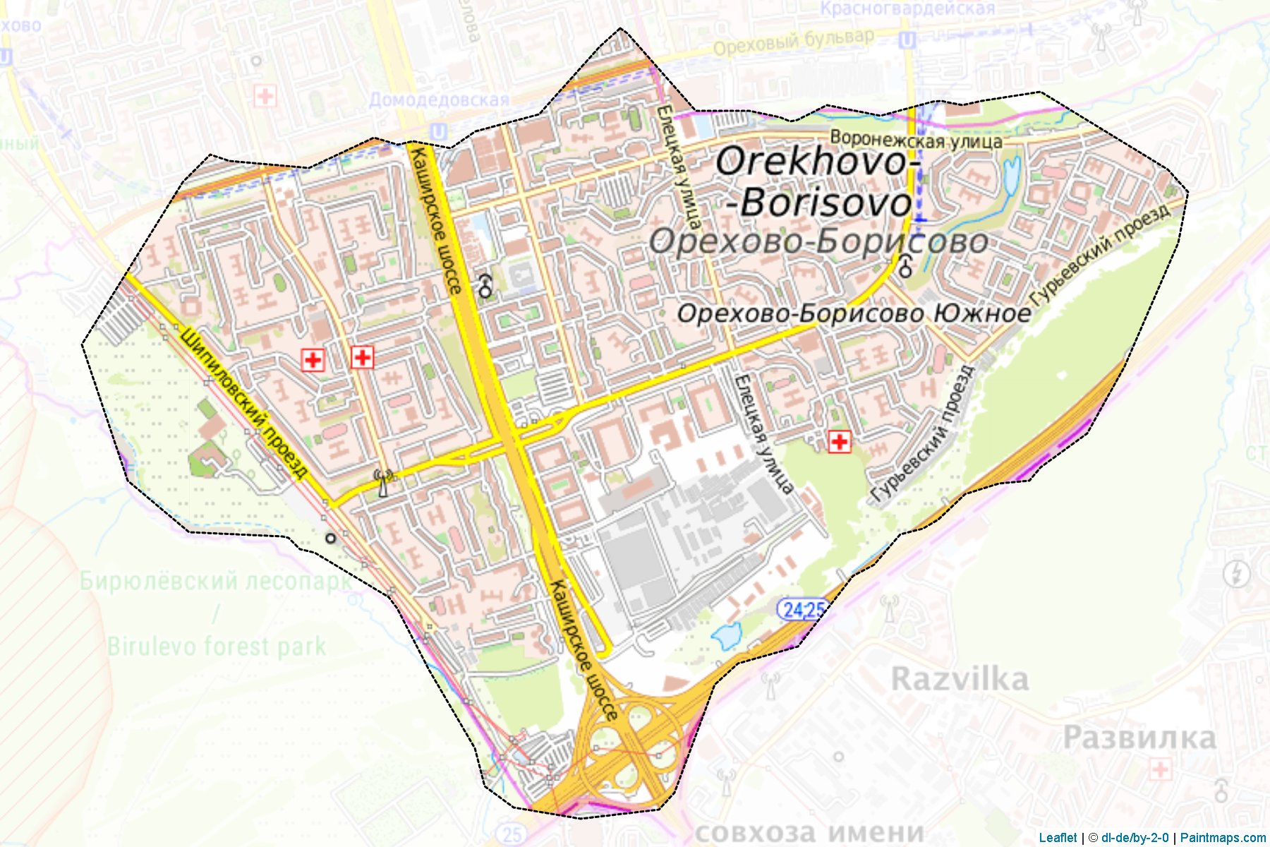 Orekhovo-Borisovo JUzhnoe (Moskova) Haritası Örnekleri-1