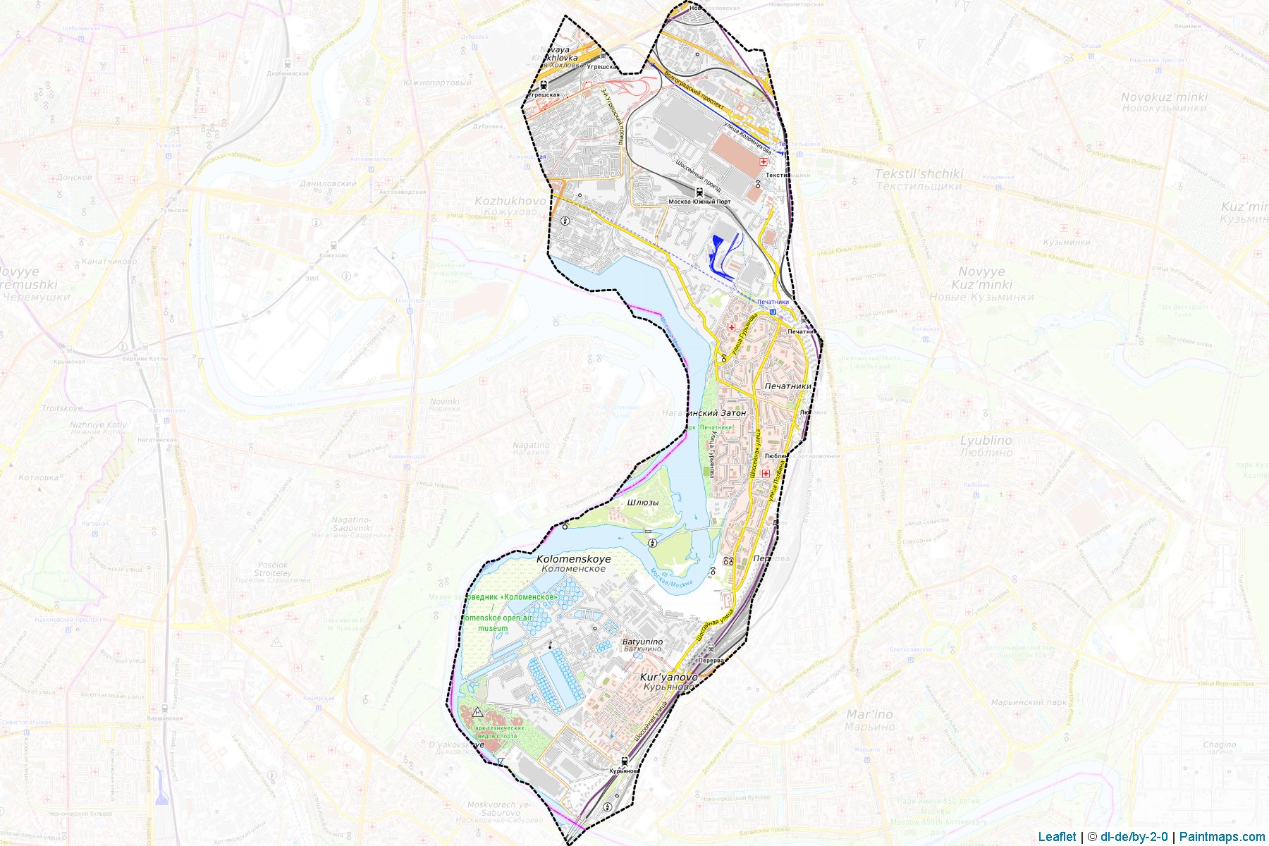 Pechatniki (Moscow City) Map Cropping Samples-1