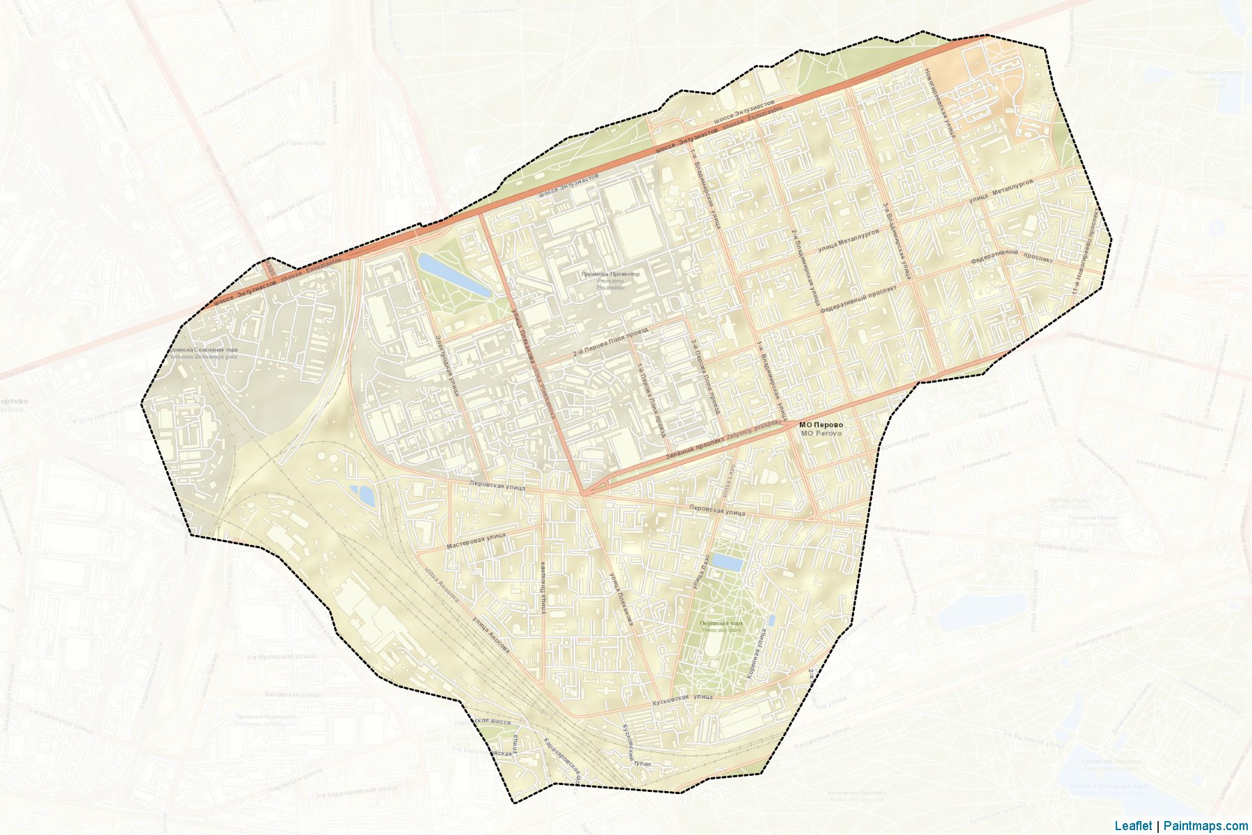 Muestras de recorte de mapas Perovo (Moscow)-2