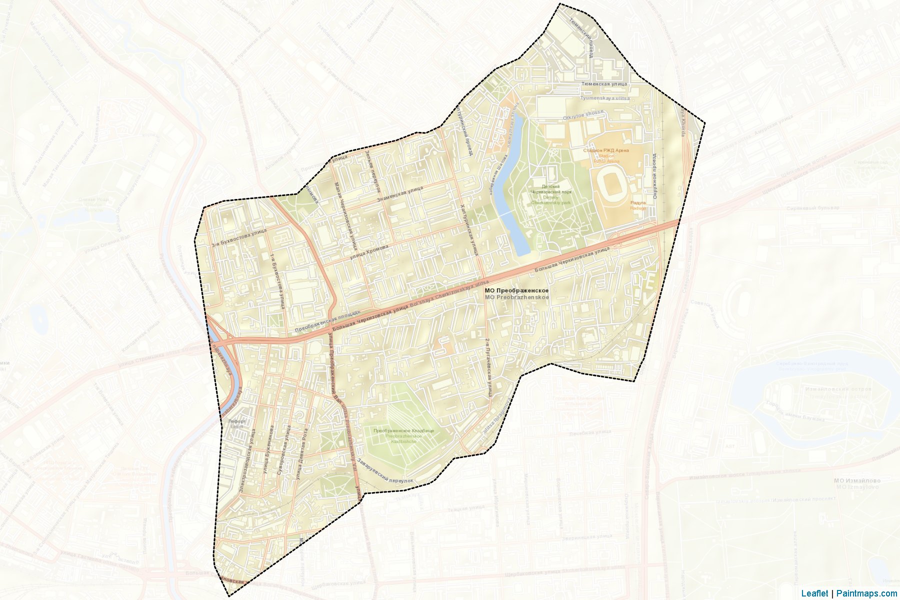 Preobrazhenskoe (Moskova) Haritası Örnekleri-2