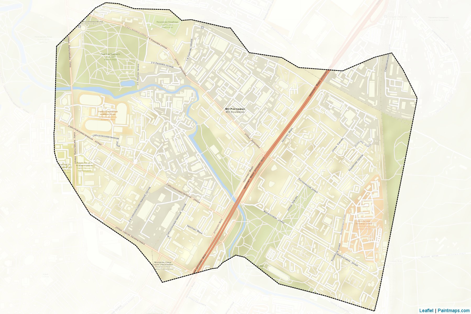 Muestras de recorte de mapas Rostokino (Moscow)-2