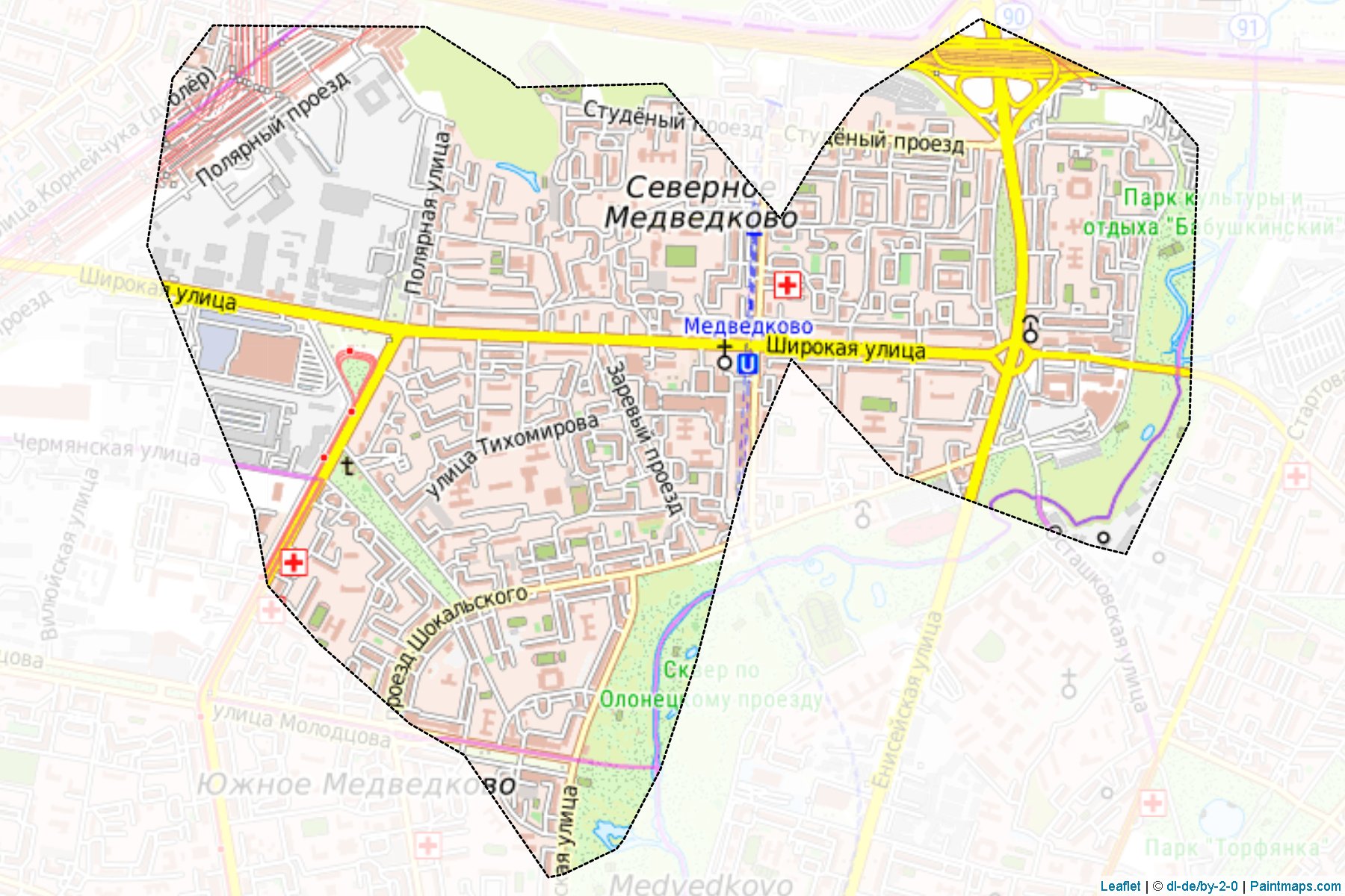 Severnoe Medvedkovo (Moskova) Haritası Örnekleri-1