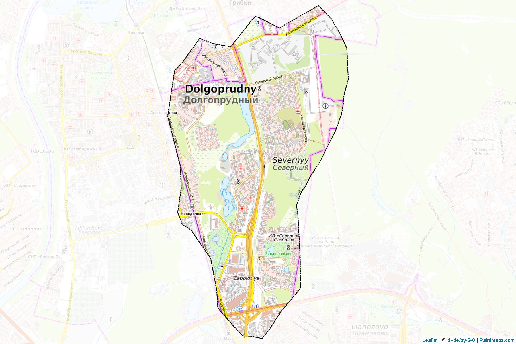 Muestras de recorte de mapas Severnyj (Moscow)-1