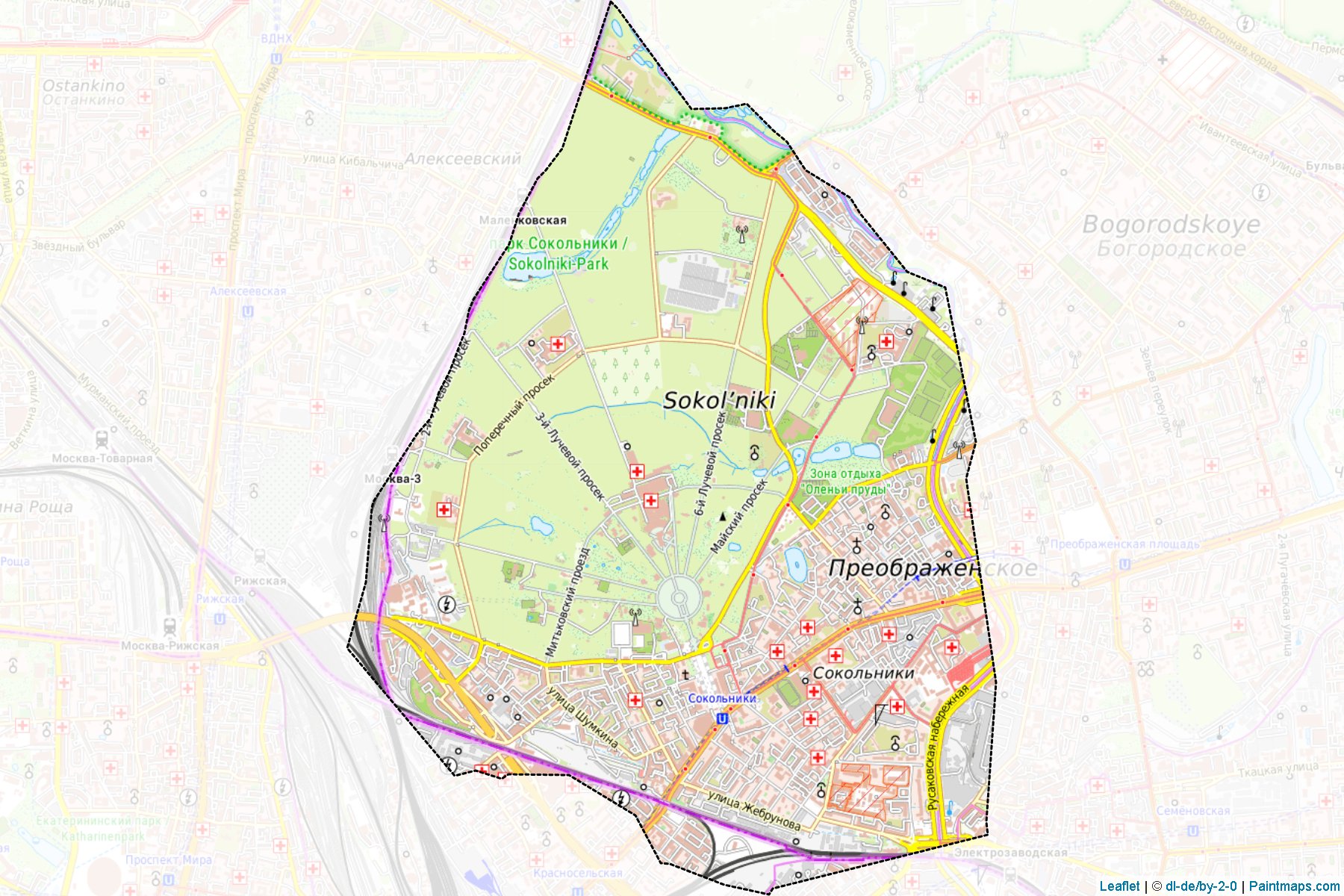 Sokol'niki (Moscow City) Map Cropping Samples-1