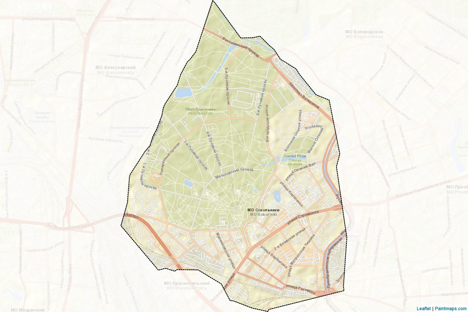 Sokol'niki (Moscow City) Map Cropping Samples-2