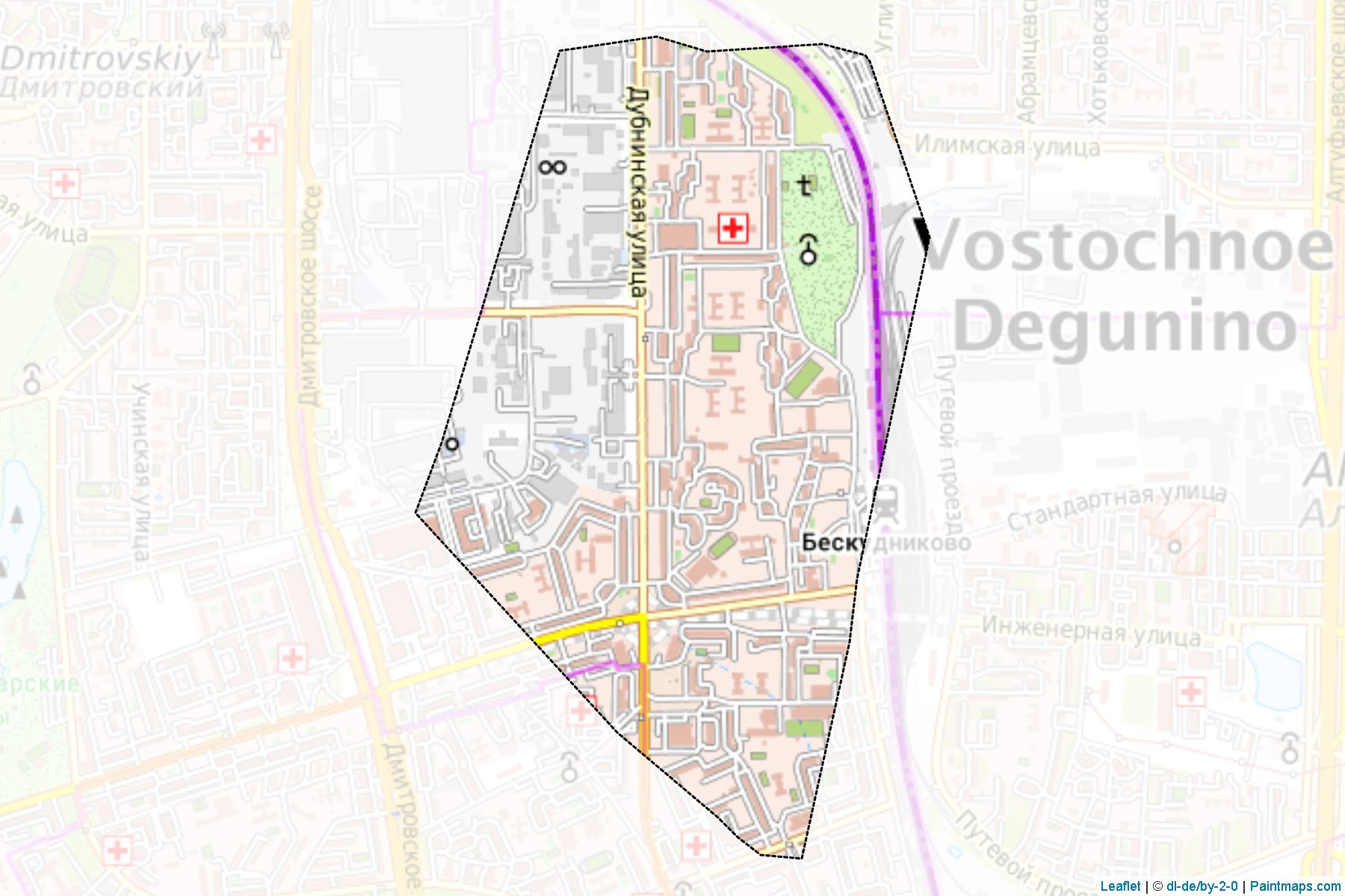 Vostochnoe Degunino (Moskova) Haritası Örnekleri-1