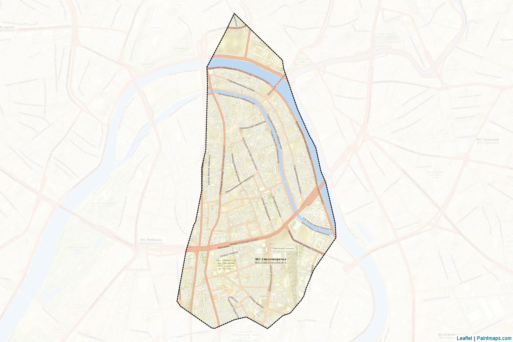 Muestras de recorte de mapas Zamoskvorech'e (Moscow)-2