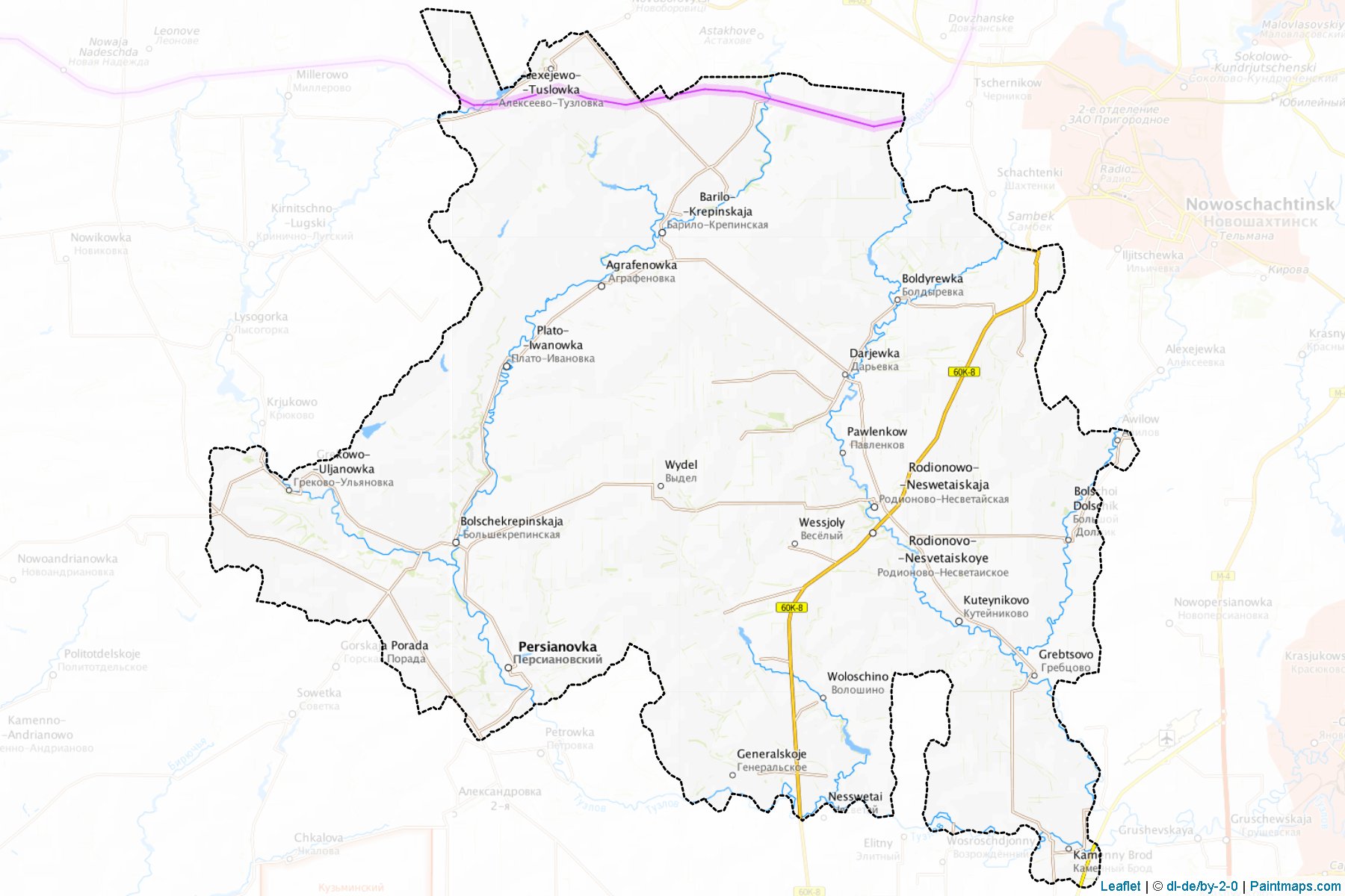 Muestras de recorte de mapas Rodionovo-Nesvetajskiy (Rostov)-1