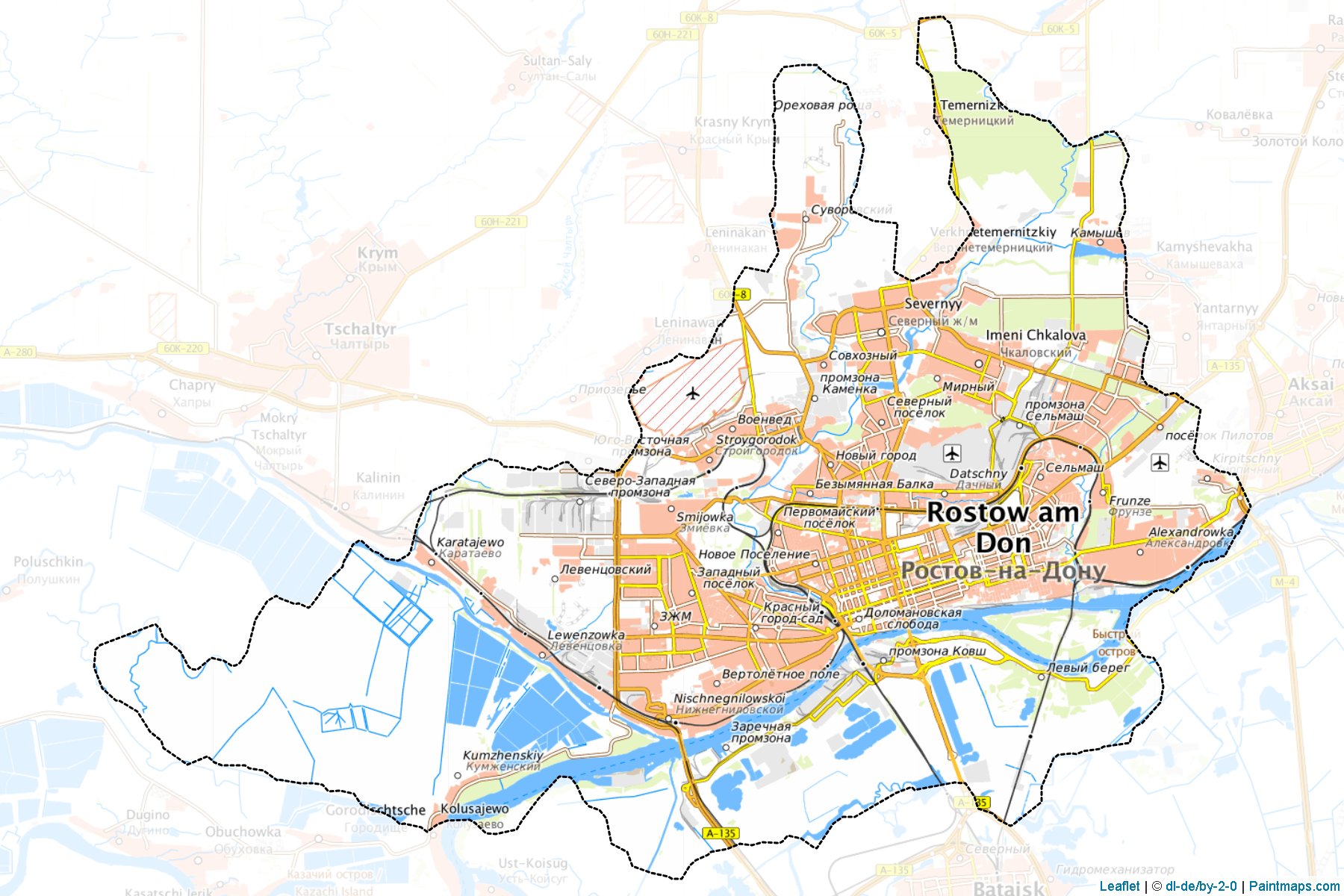 Muestras de recorte de mapas Rostov-na-Donu (Rostov)-1