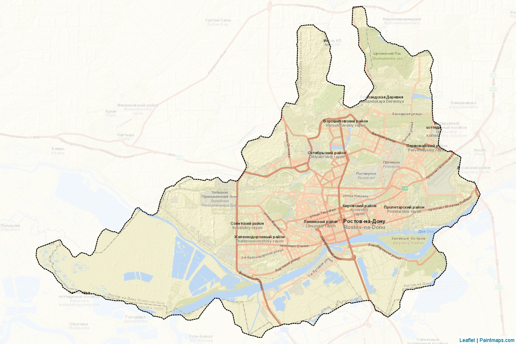 Rostov-na-Donu (Rostov) Map Cropping Samples-2