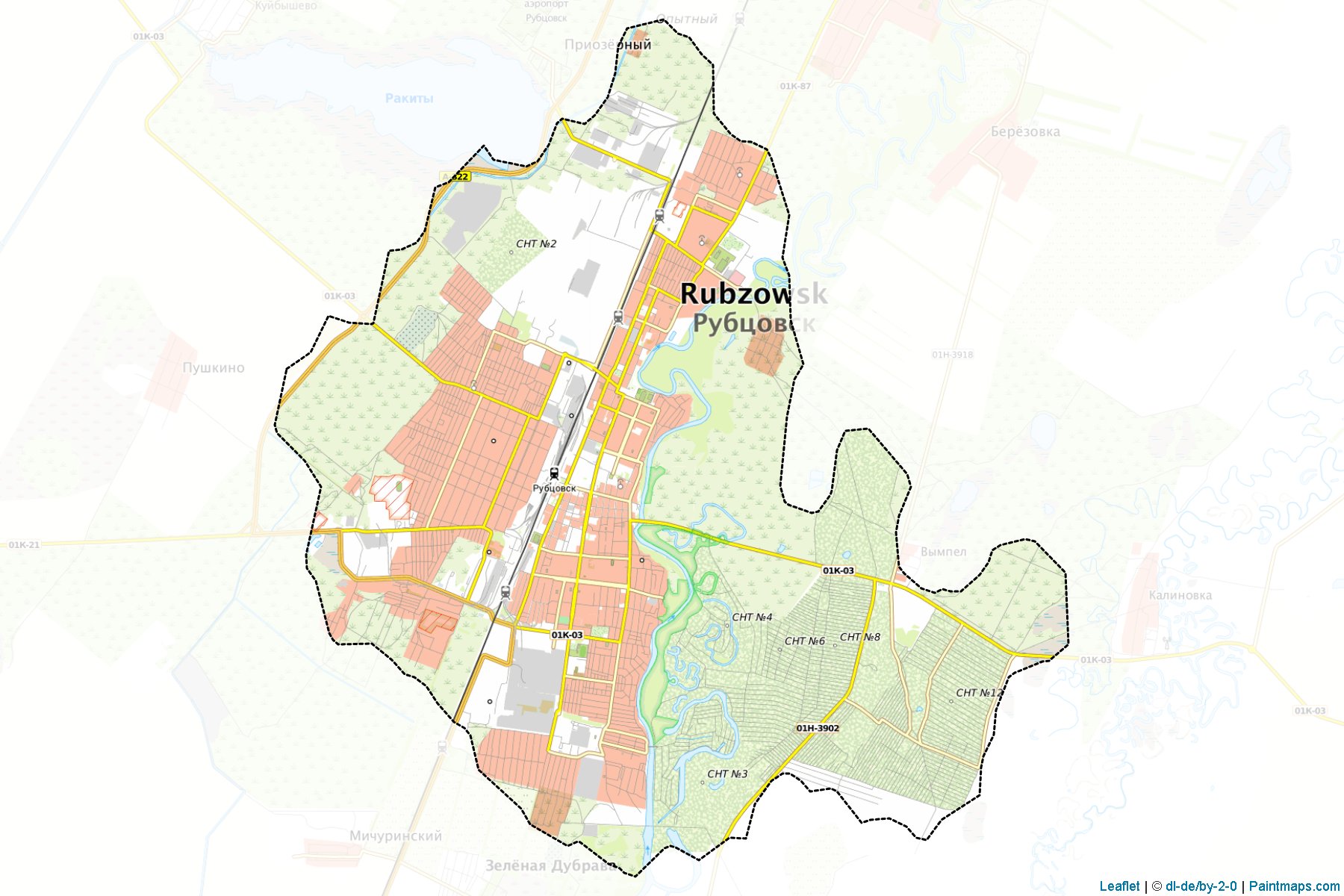 Rubcovsk (Altai) Map Cropping Samples-1