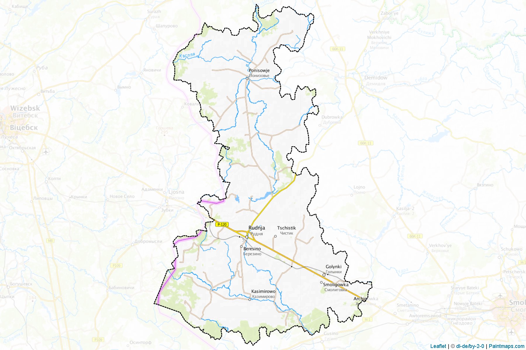 Muestras de recorte de mapas Rudnjanskiy (Smolensk)-1