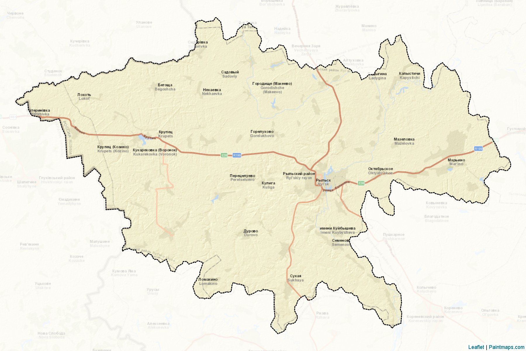 Muestras de recorte de mapas Ryl'skiy (Kursk)-2