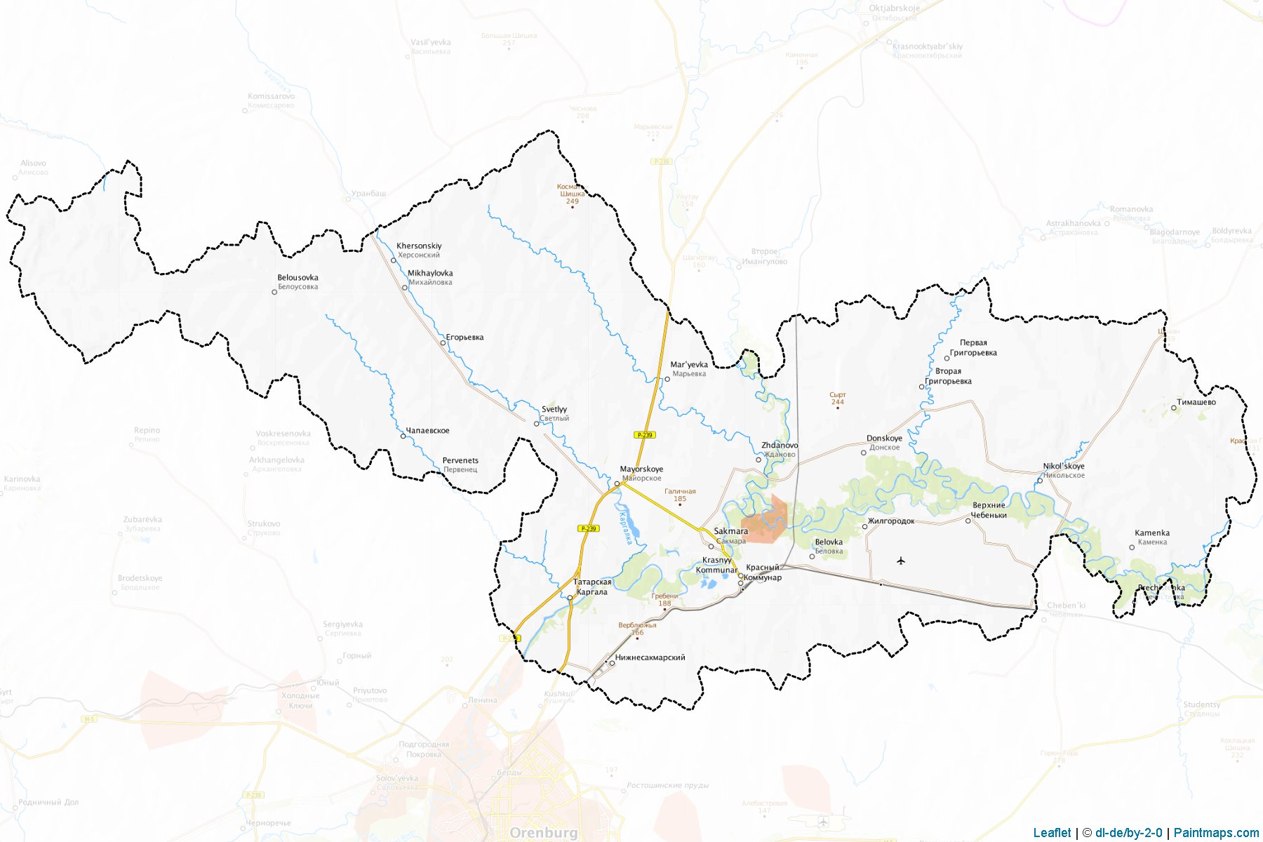 Sakmarskiy (Orenburg) Map Cropping Samples-1