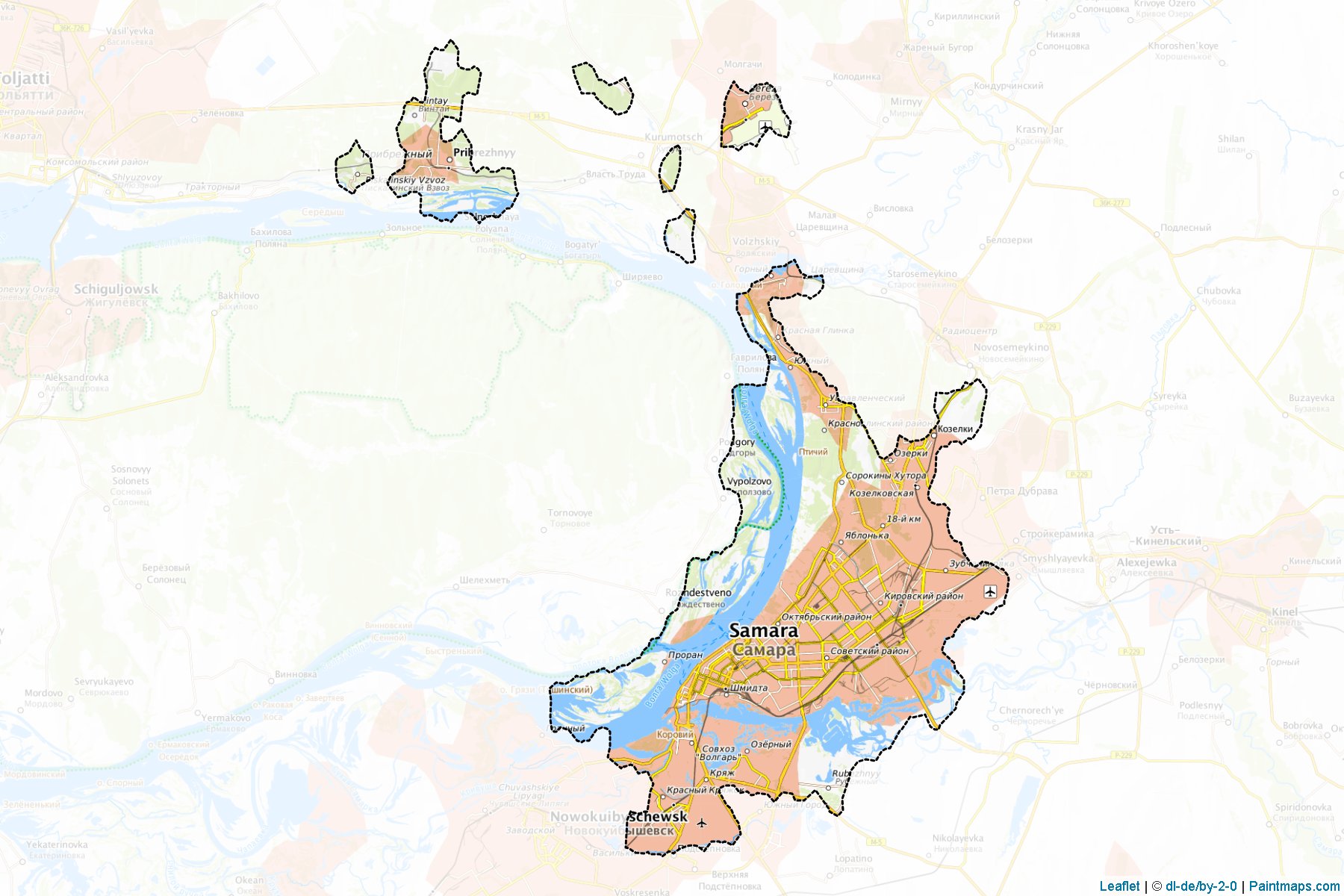 Muestras de recorte de mapas Samara (Samara)-1