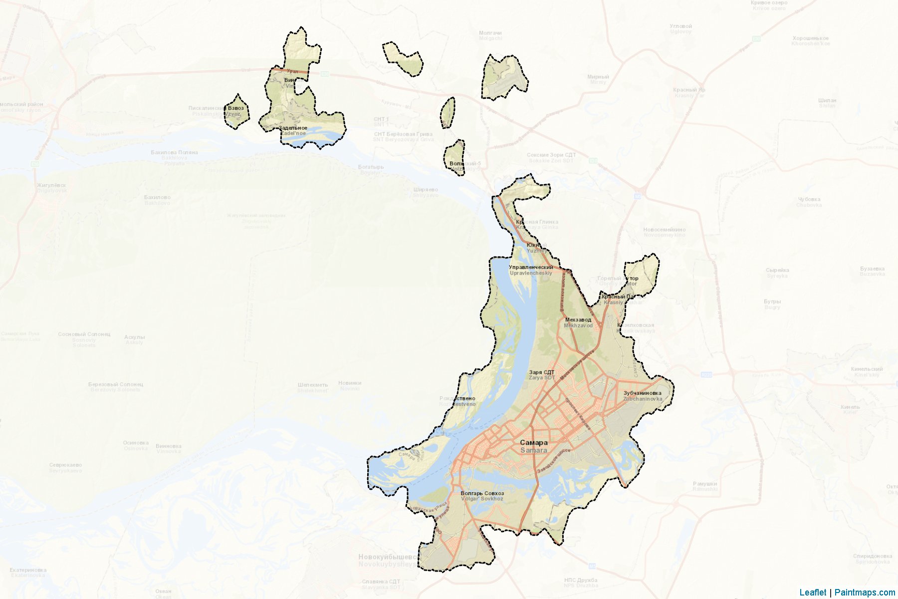 Muestras de recorte de mapas Samara (Samara)-2