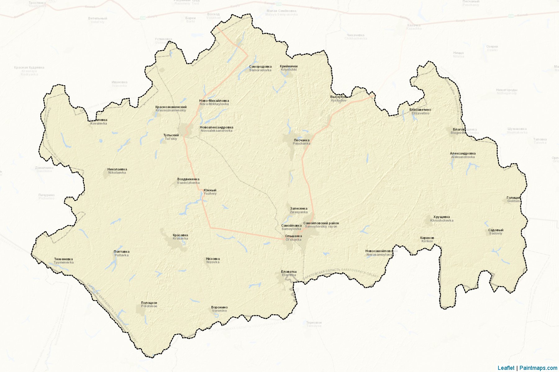 Muestras de recorte de mapas Samojlovskiy (Saratov)-2