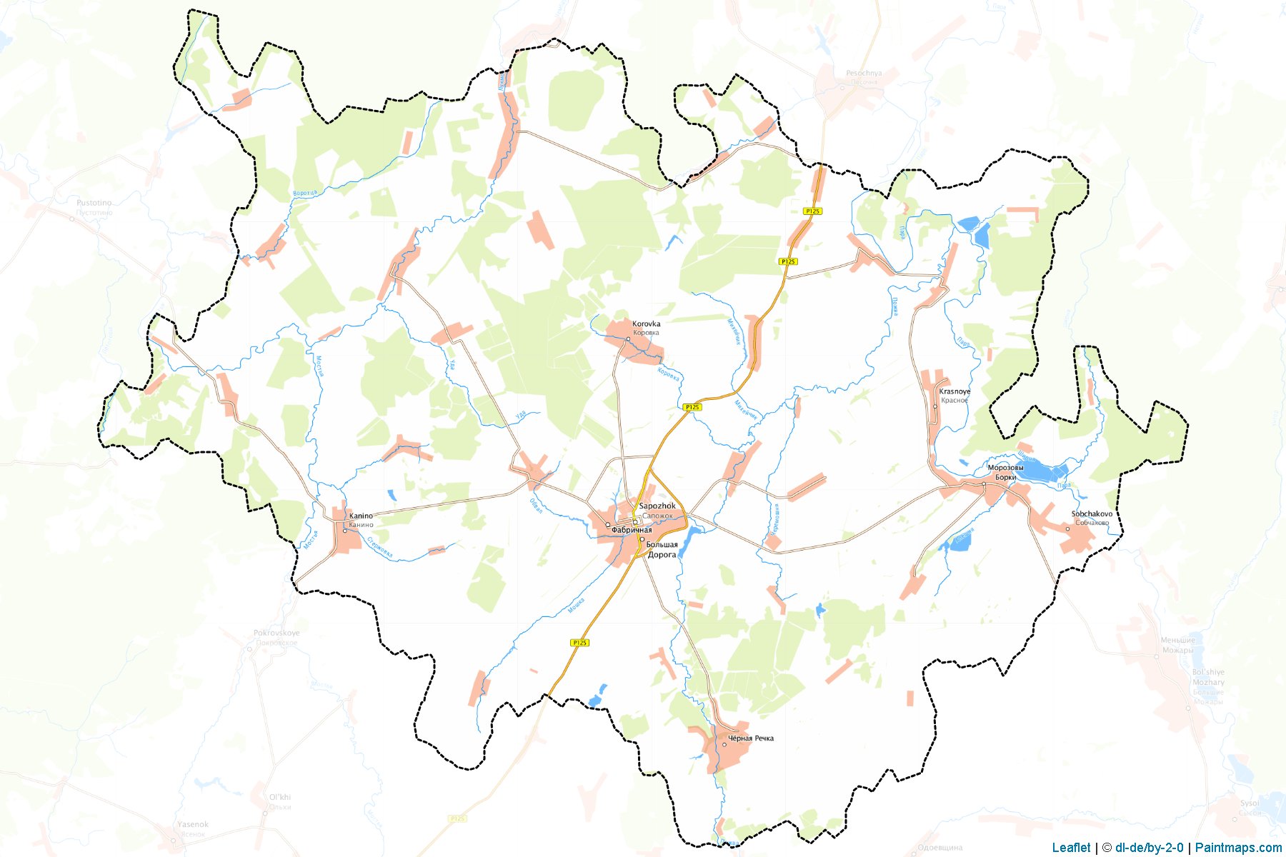 Sapozhkovskiy (Ryazan) Haritası Örnekleri-1