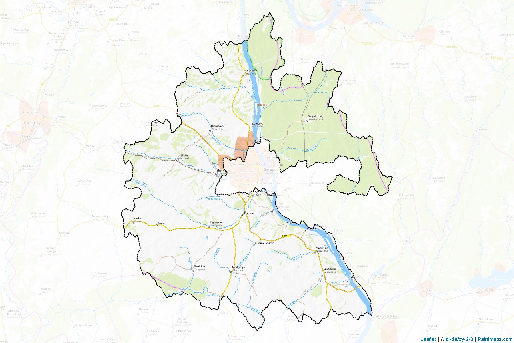 Sarapul'skiy (Udmurt) Map Cropping Samples-1