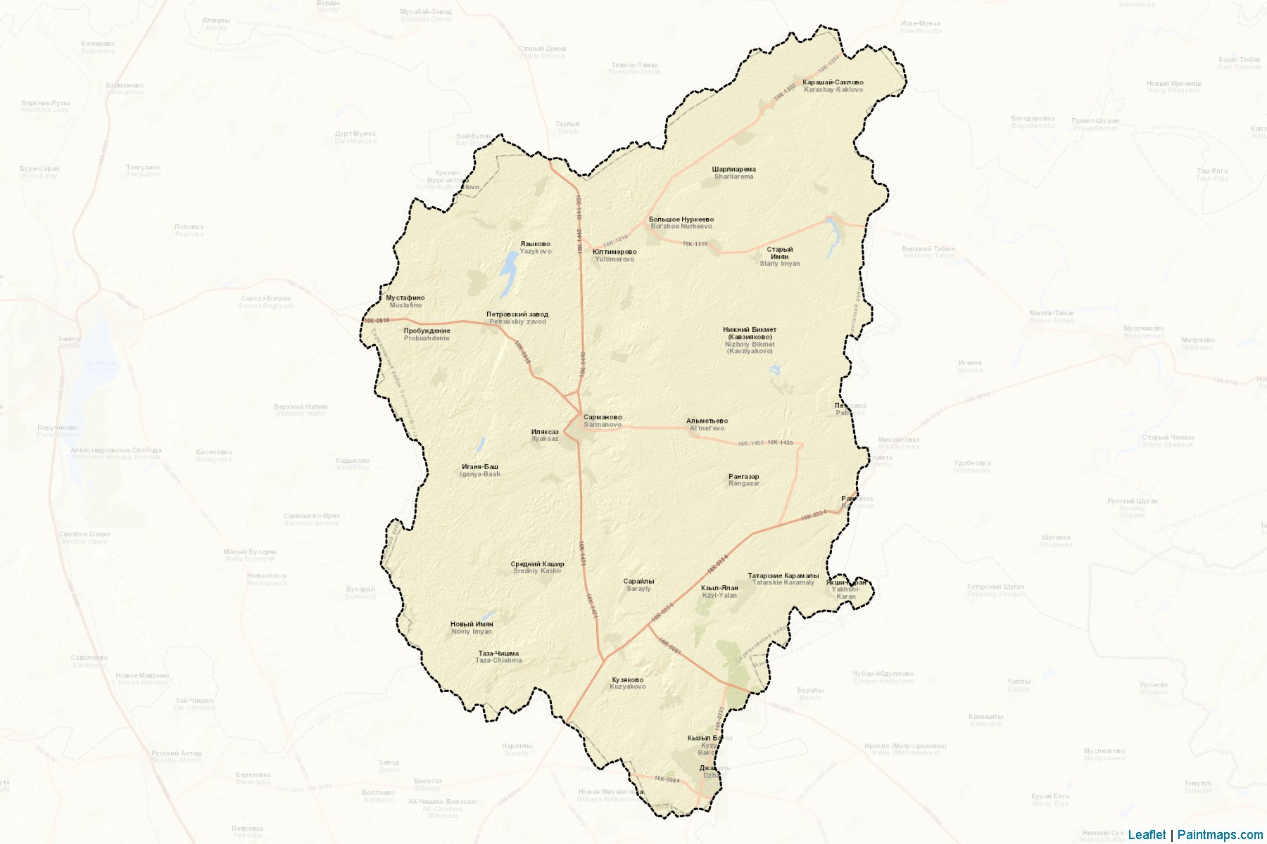 Sarmanovskiy (Tatarstan) Map Cropping Samples-2