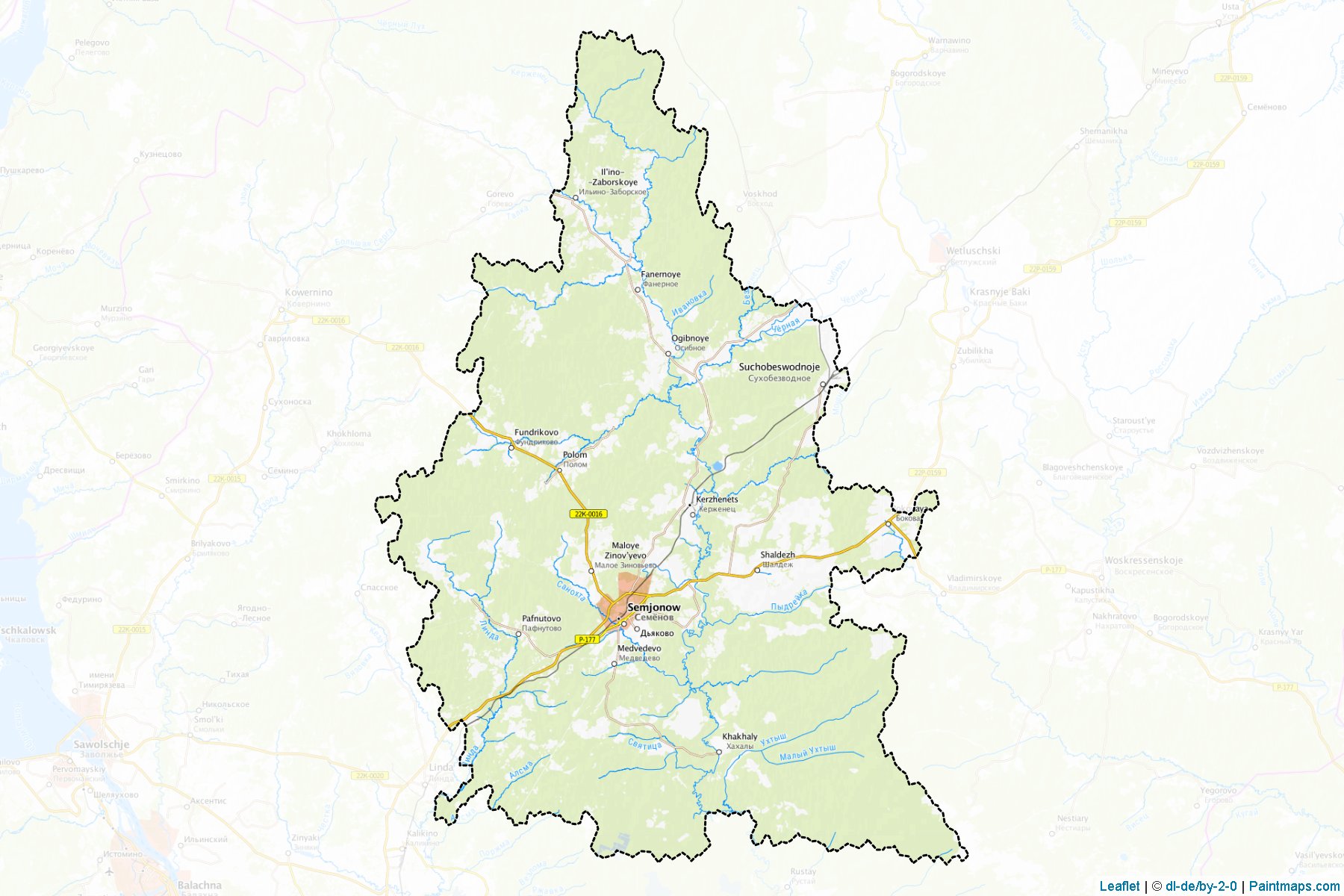 Muestras de recorte de mapas Semjonovskiy (Nizhny Novgorod)-1