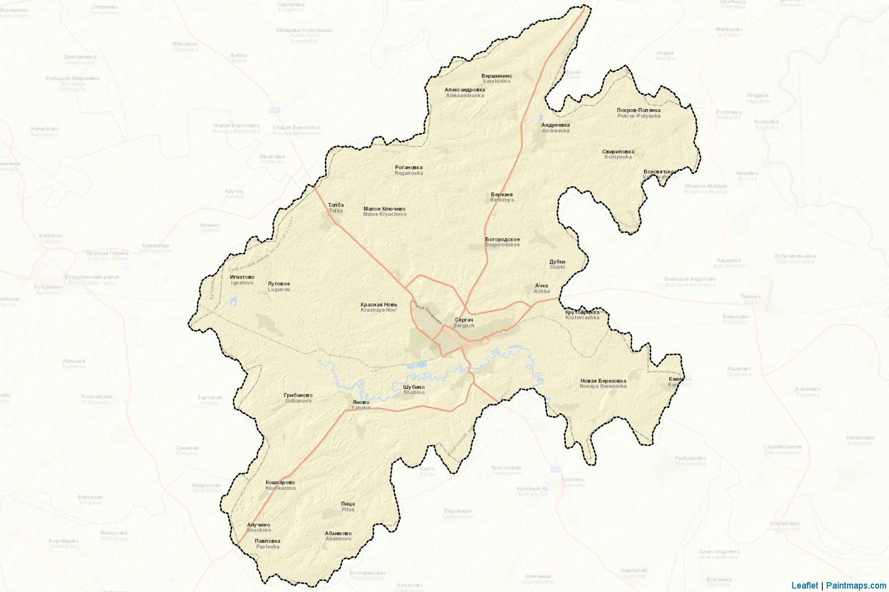 Sergachskiy (Nizhny Novgorod) Map Cropping Samples-2