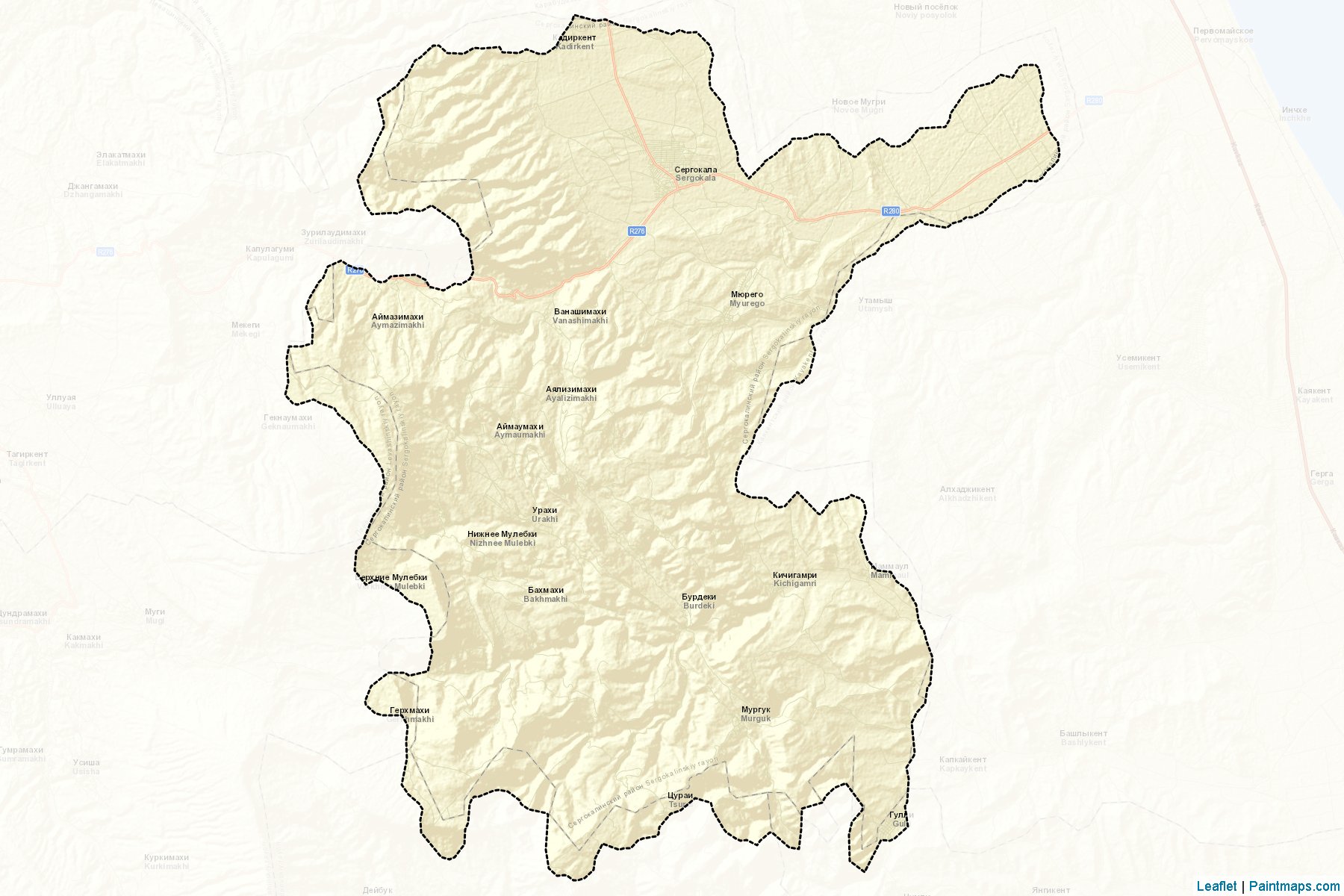 Sergokalinskiy (Dagestan) Map Cropping Samples-2