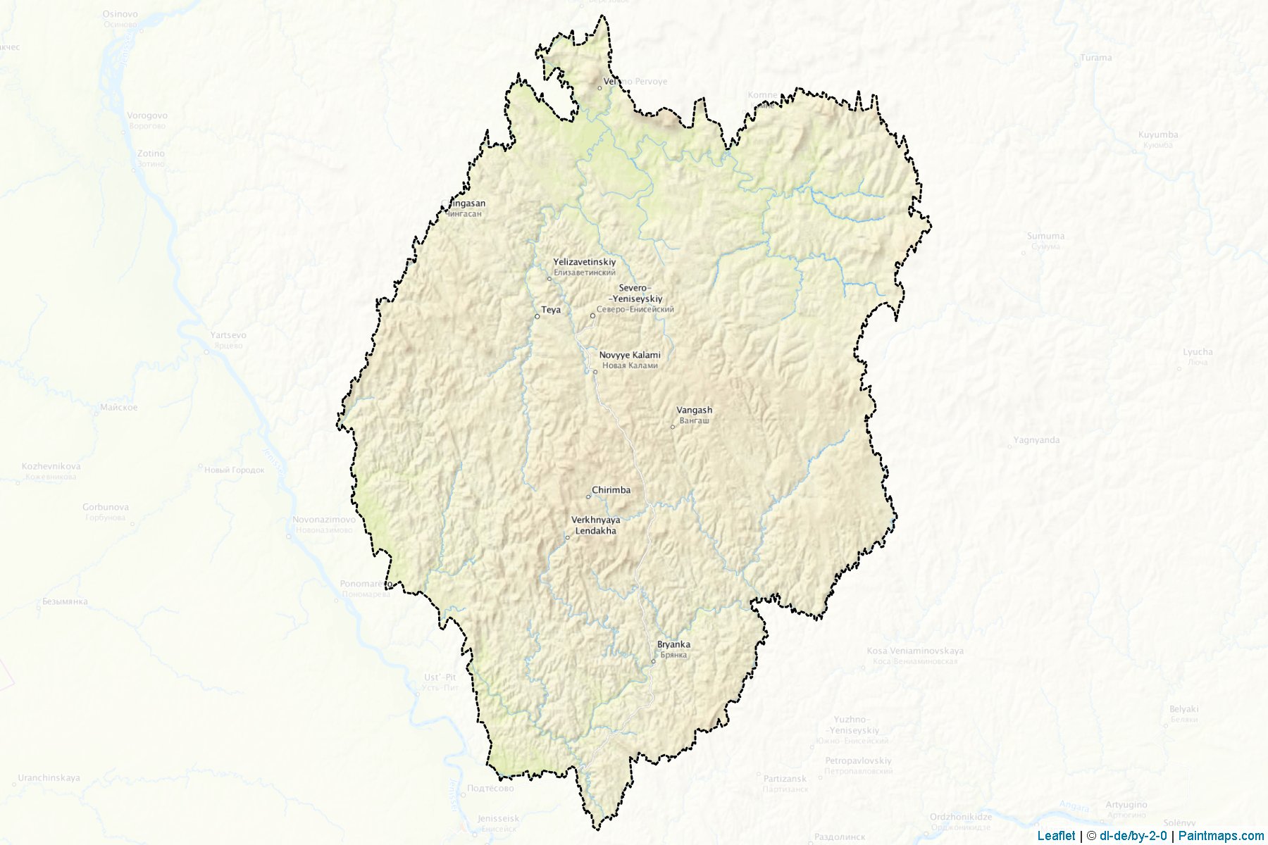 Severo-Enisejskiy (Krasnoyarsk) Map Cropping Samples-1