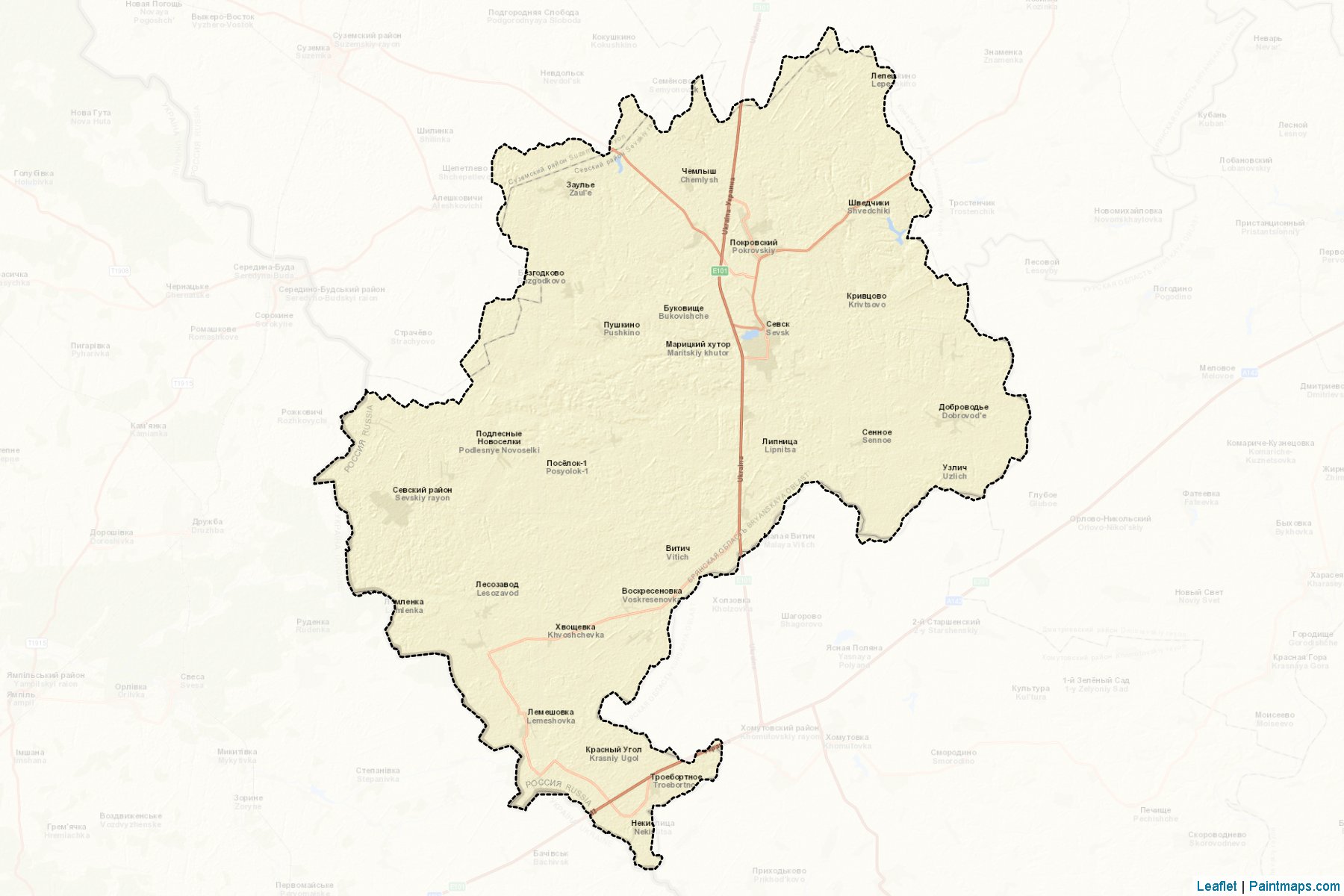 Muestras de recorte de mapas Sevskiy (Bryansk)-2