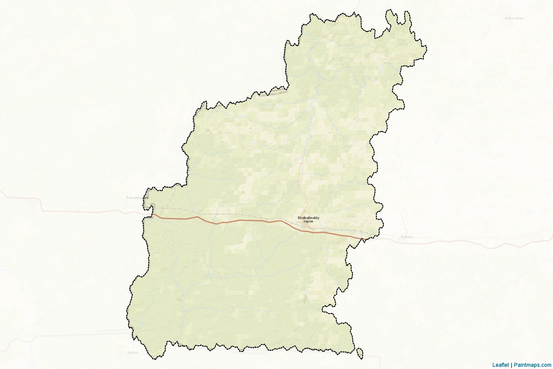 Muestras de recorte de mapas Shabalinskiy (Kirov)-2