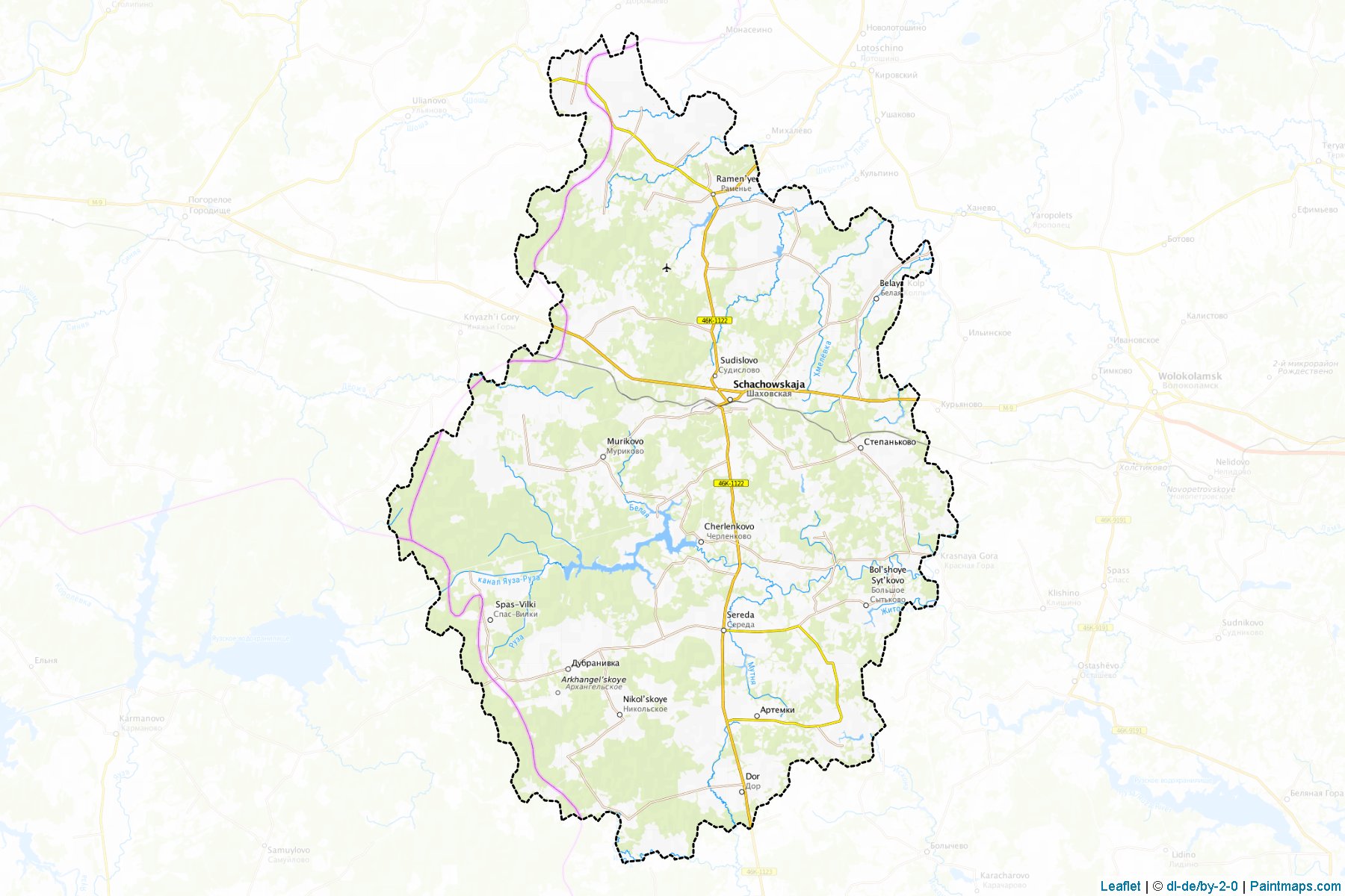 Muestras de recorte de mapas Shakhovskoy (Moscow Oblast)-1