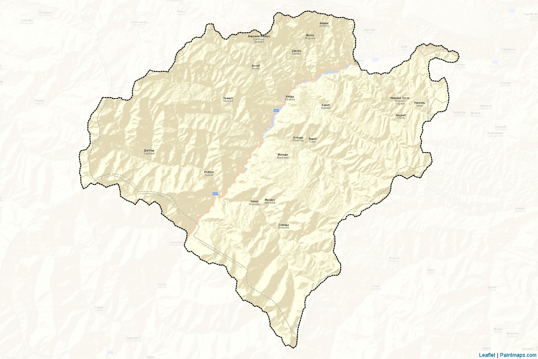 Shamil'skiy (Dagestan) Map Cropping Samples-2