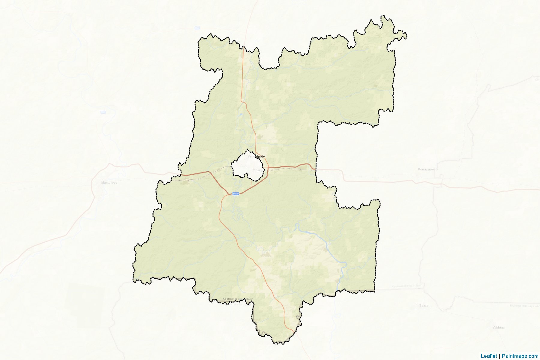 Muestras de recorte de mapas Shar'inskiy (Kostroma)-2