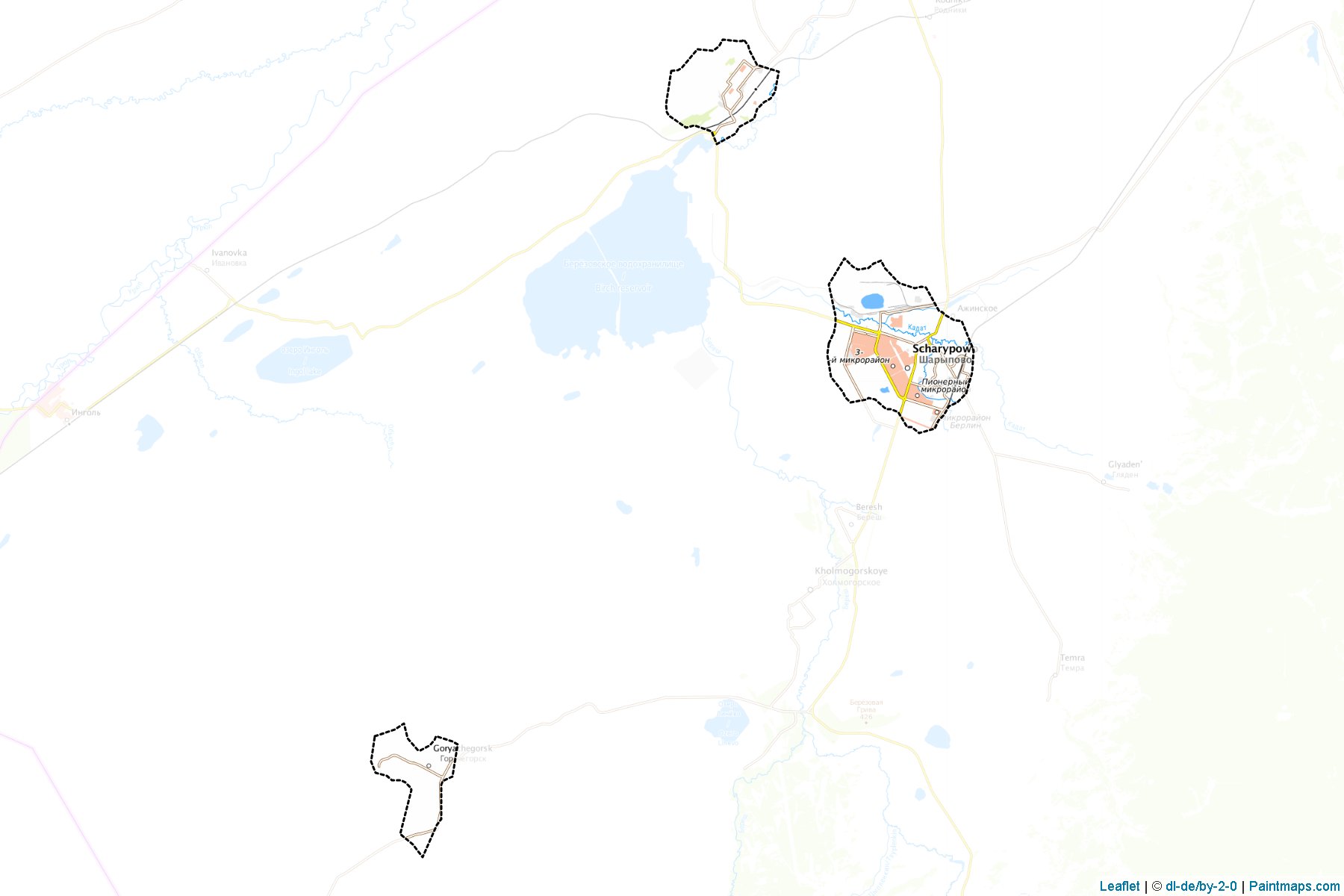 Sharypovo (Krasnoyarsk) Haritası Örnekleri-1