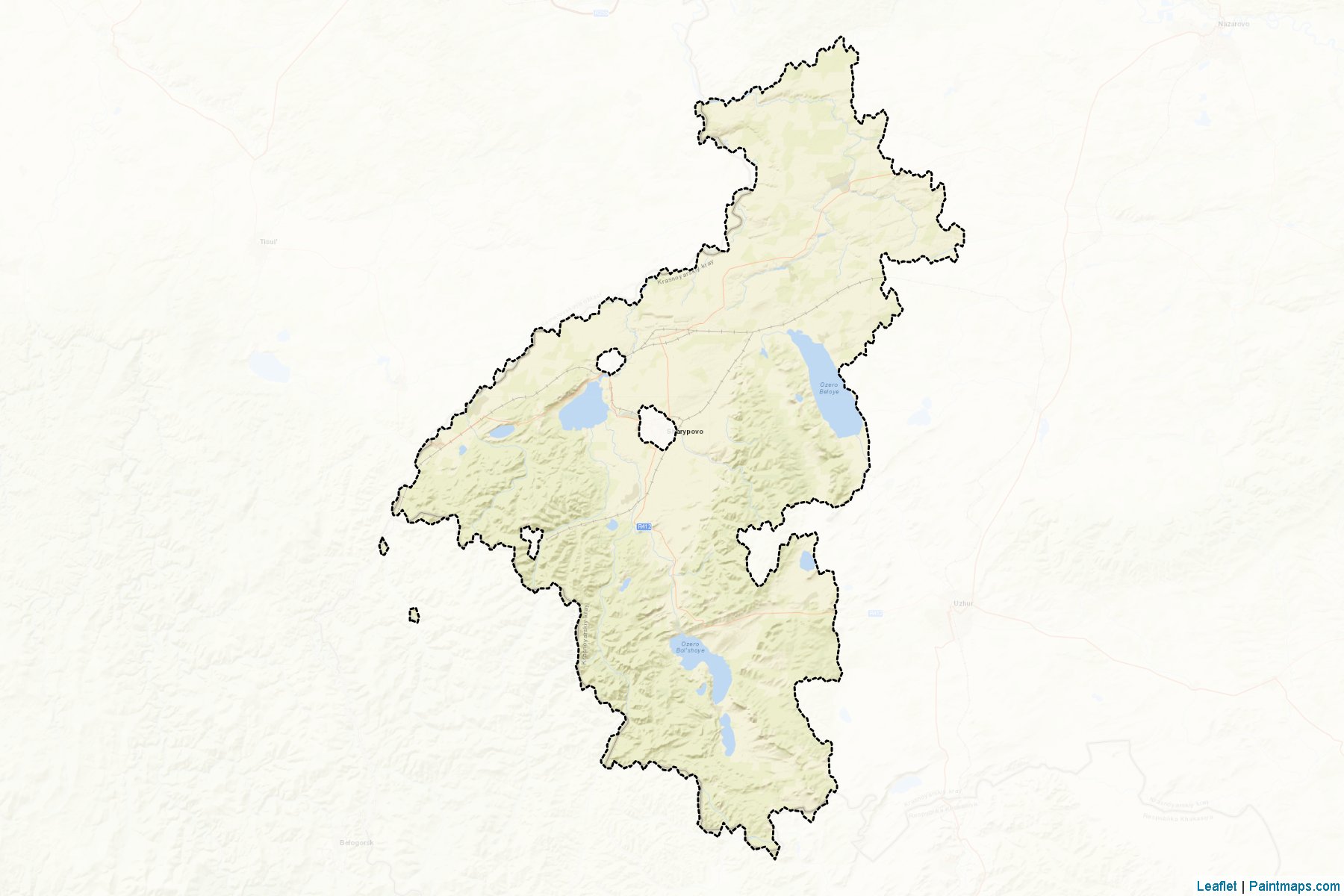 Tisul'skiy (Krasnoyarsk) Map Cropping Samples-2