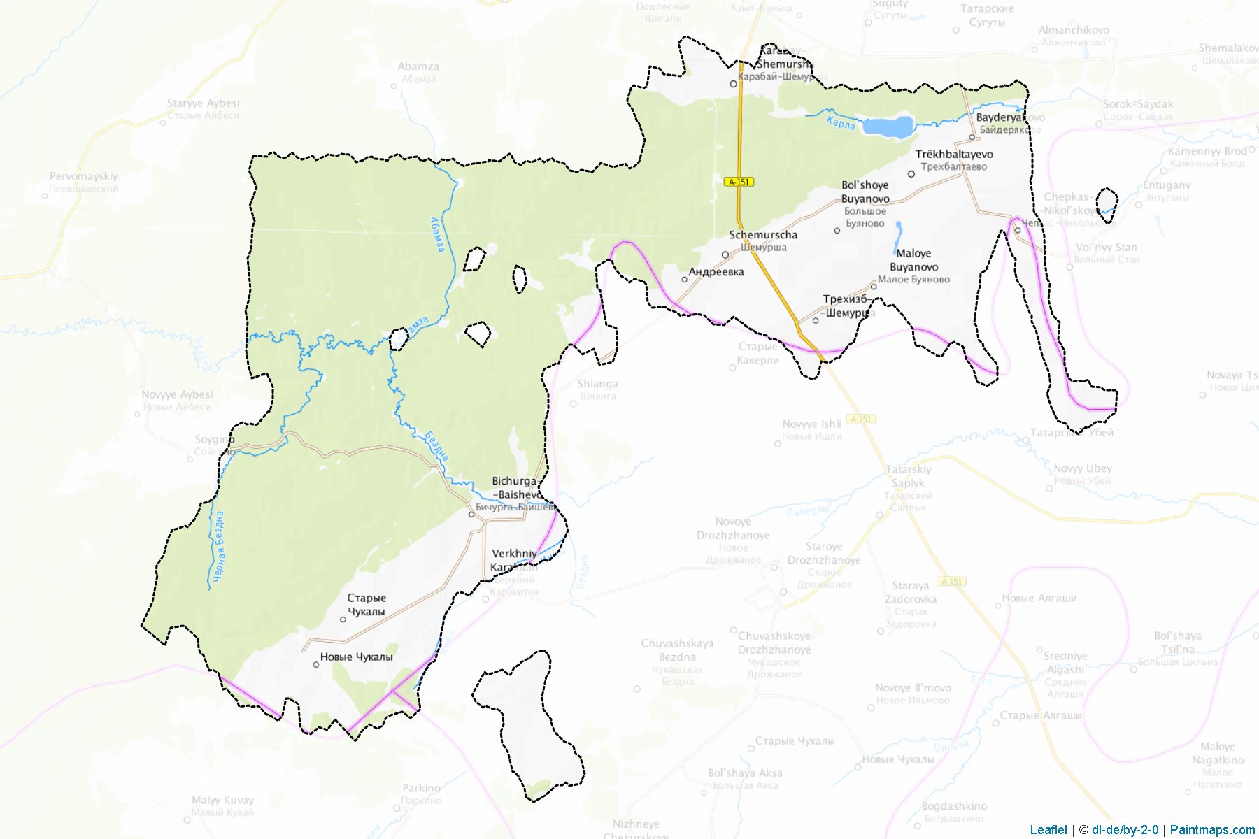 Shemurshinskiy (Chuvash) Map Cropping Samples-1