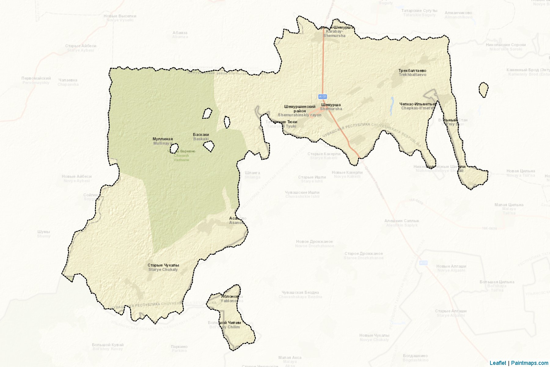 Shemurshinskiy (Chuvash) Map Cropping Samples-2