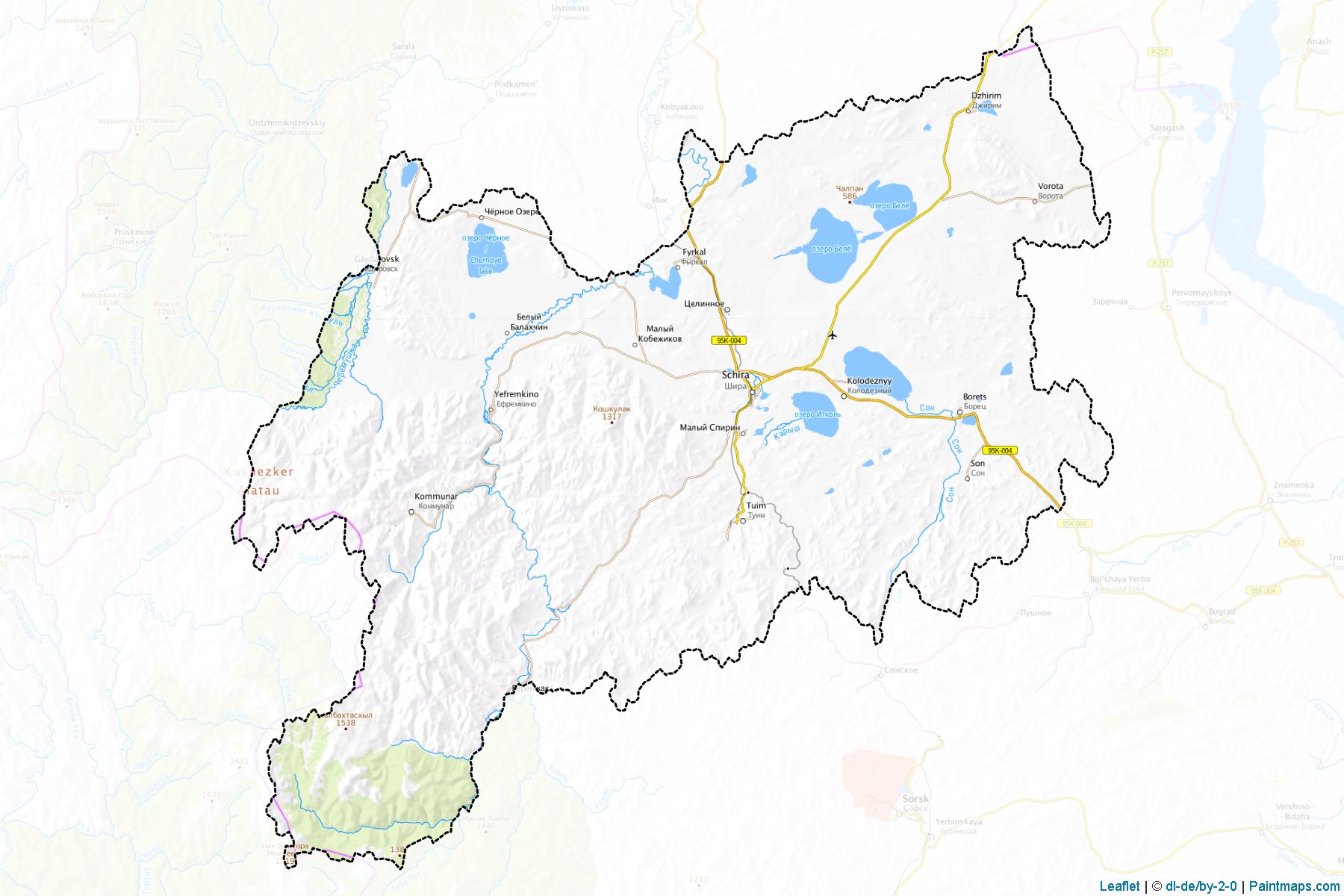 Shirinskiy (Khakassia) Map Cropping Samples-1