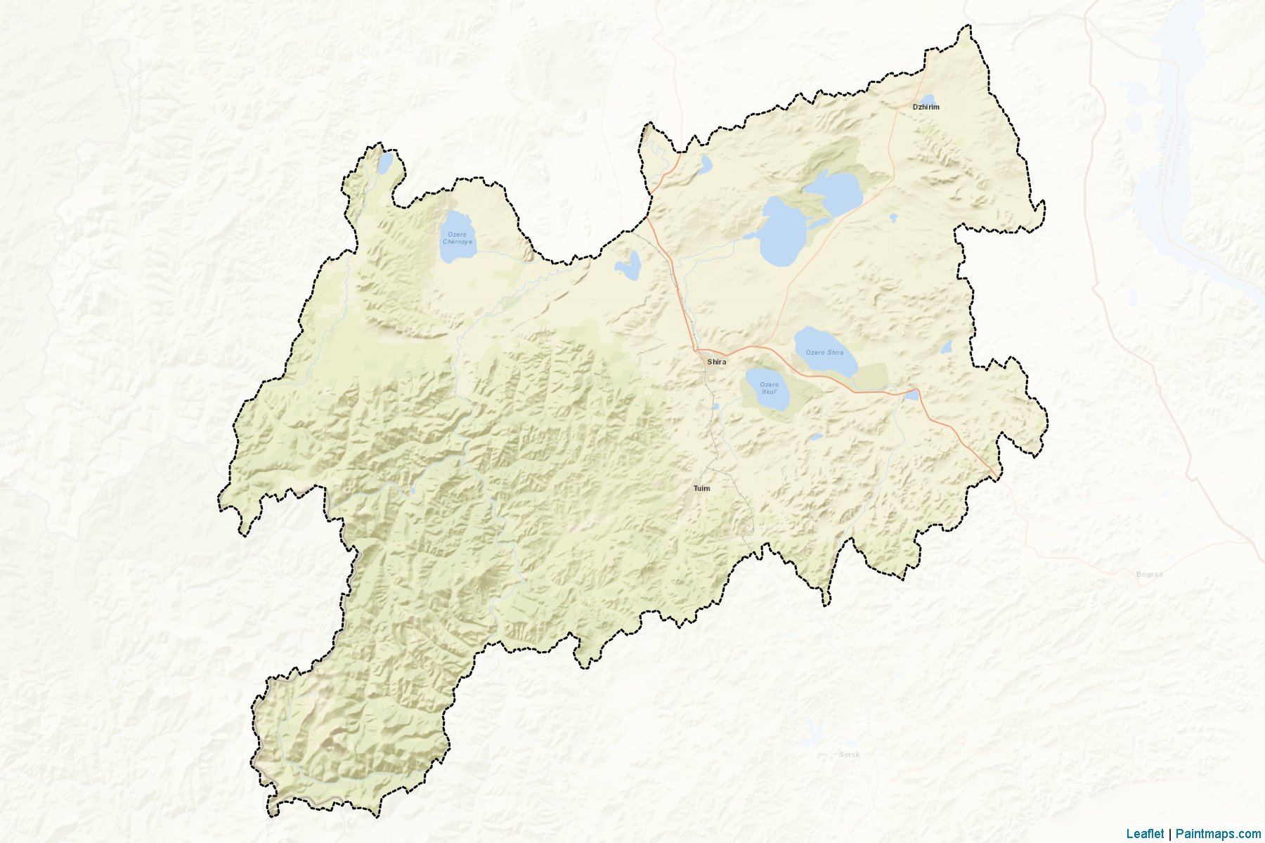 Shirinskiy (Khakassia) Map Cropping Samples-2