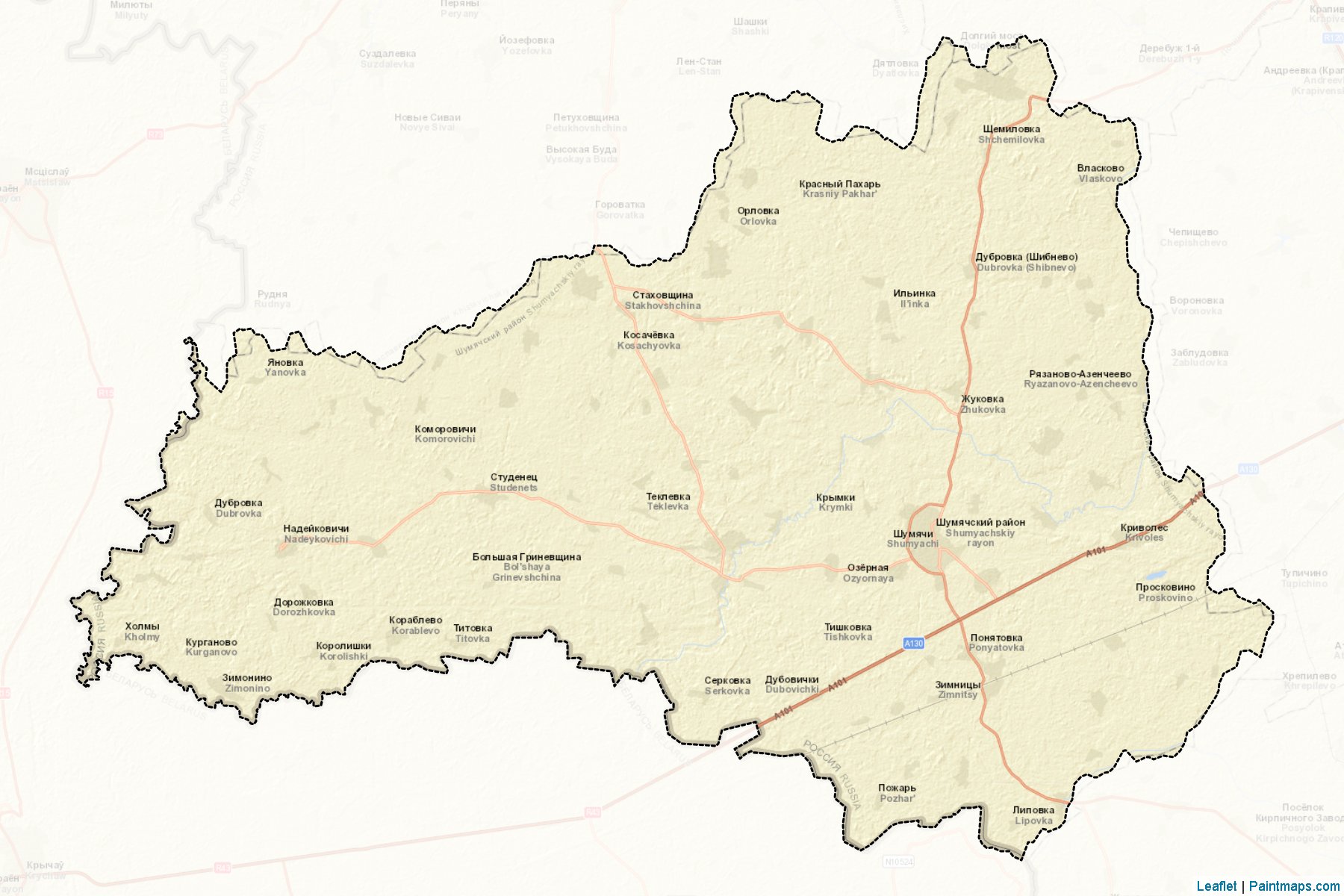 Shumyachskiy (Smolensk) Haritası Örnekleri-2