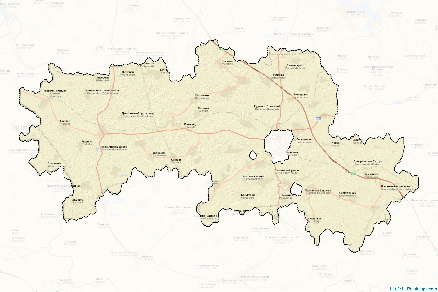 Skopinskiy (Ryazan) Map Cropping Samples-2