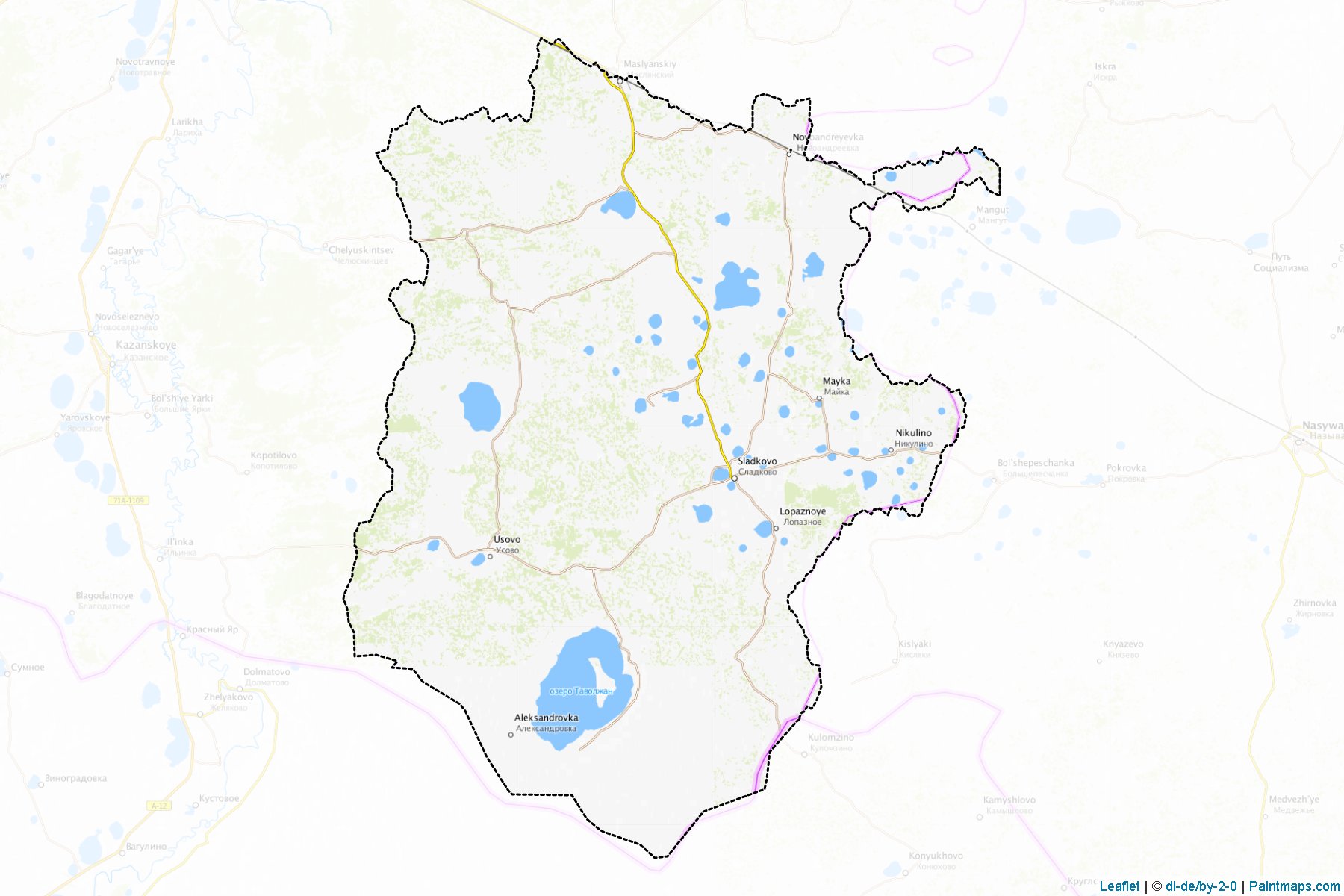 Sladkovskiy (Tyumen) Map Cropping Samples-1