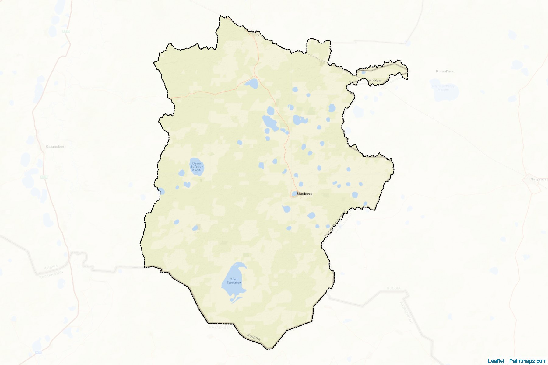 Muestras de recorte de mapas Sladkovskiy (Tyumen)-2