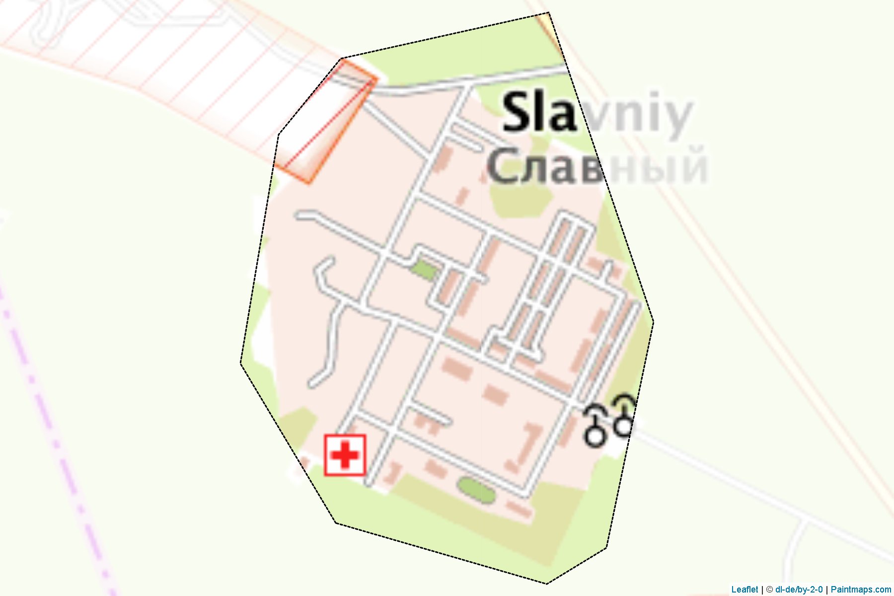 Muestras de recorte de mapas Slavnyj (Tula)-1