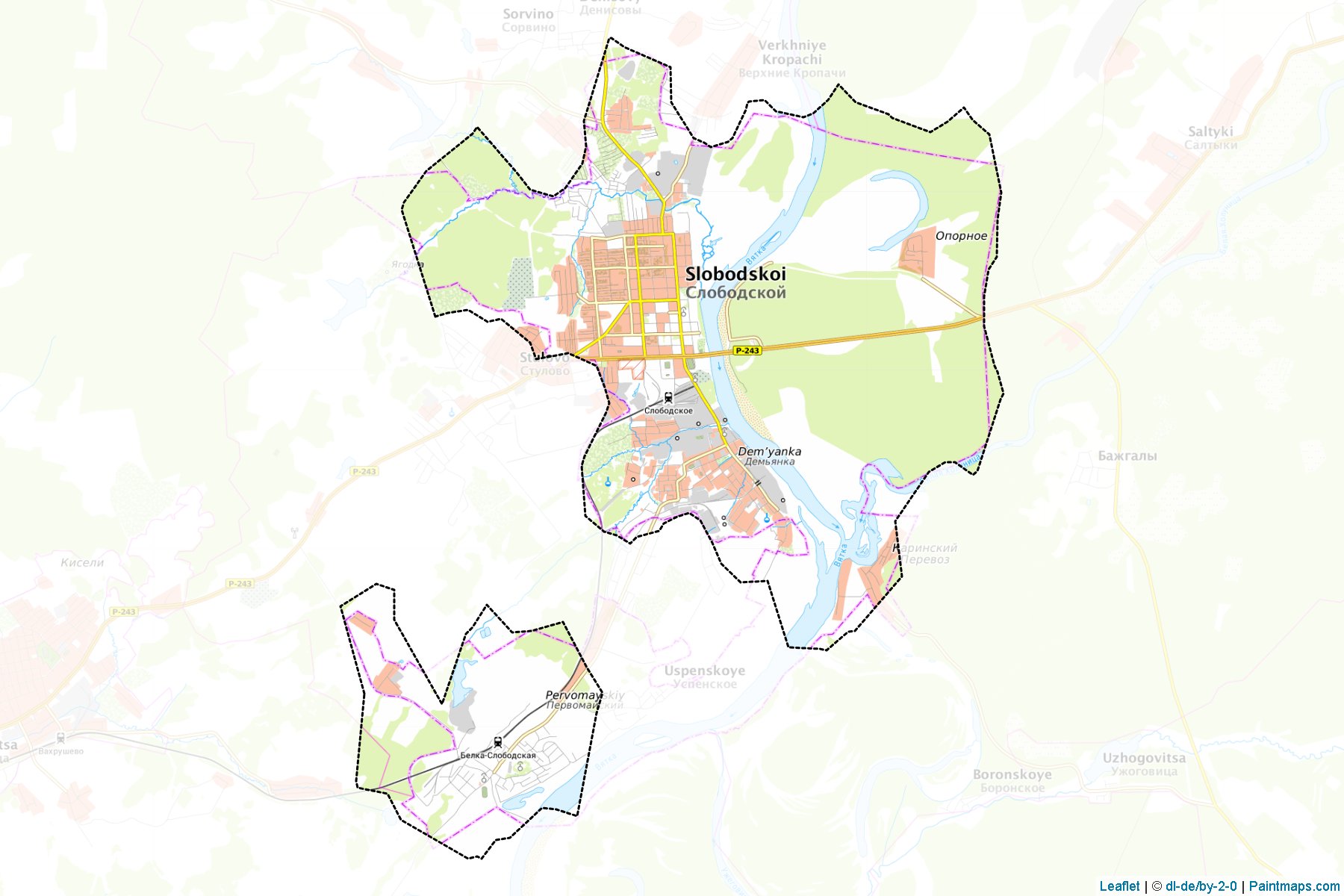 Slobodskoj (Kirov) Map Cropping Samples-1