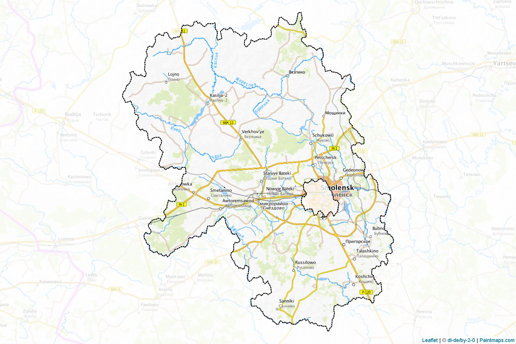 Muestras de recorte de mapas Smolenskiy (Smolensk)-1